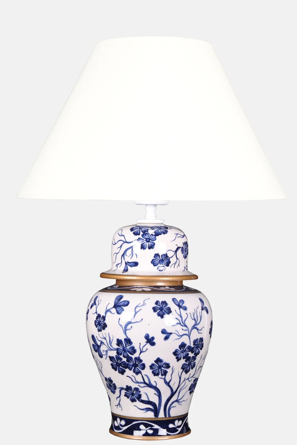 آباژور سفید دکوری Bleu Blanc Shah Vase Lampshade Spring شعبه Kbeyaz کیودک  Qdec