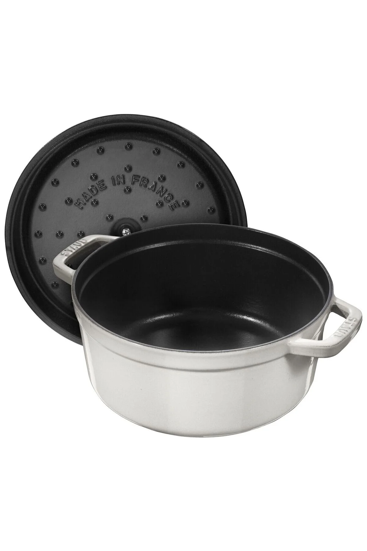قابلمه چند رنگ B گلدان ریخته گری دور 28 سانتی متر سفید  STAUB