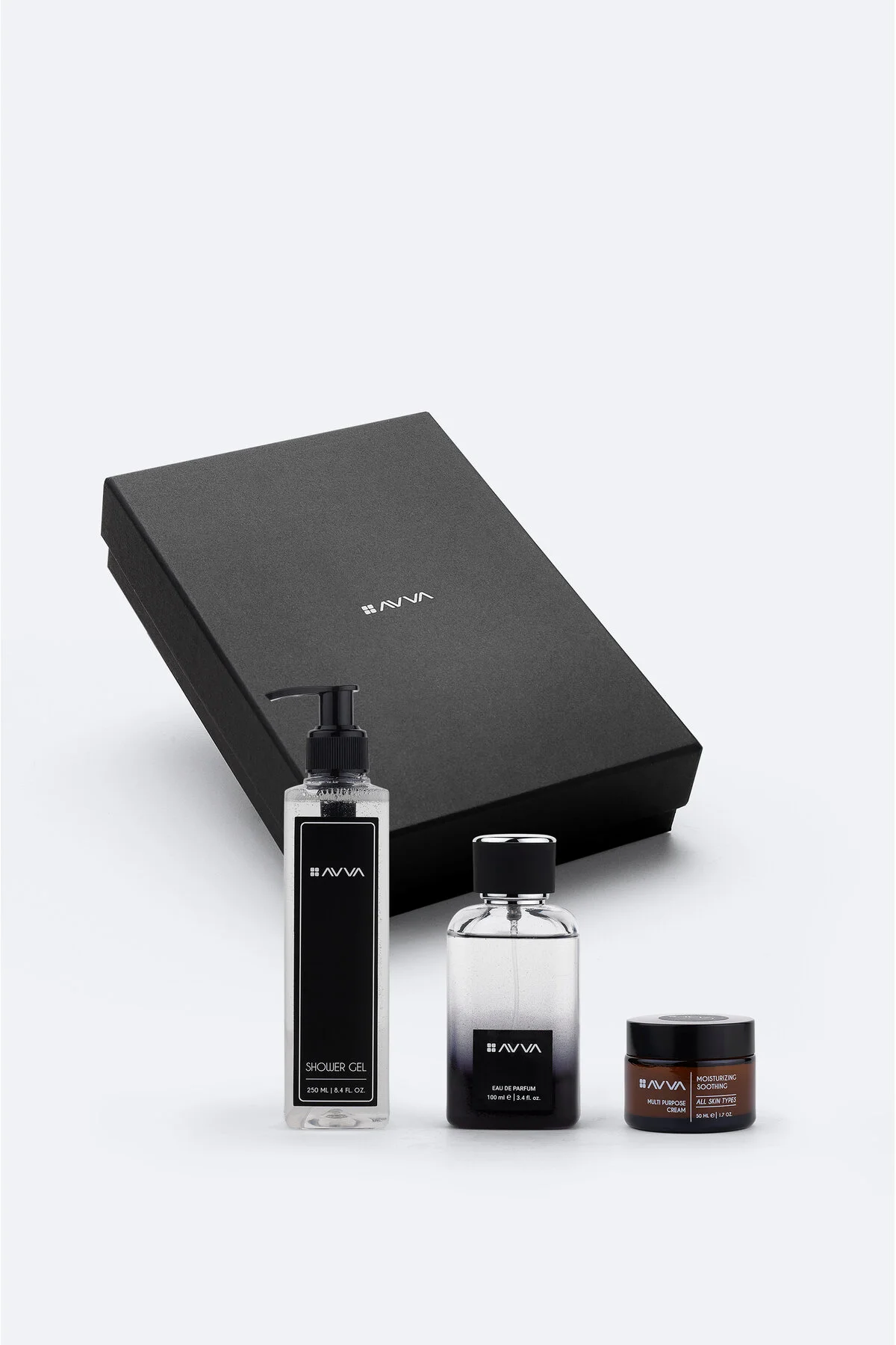 ست عطر کرمی مردانه ژل دوش سیاه 100 میل آوا Avva
