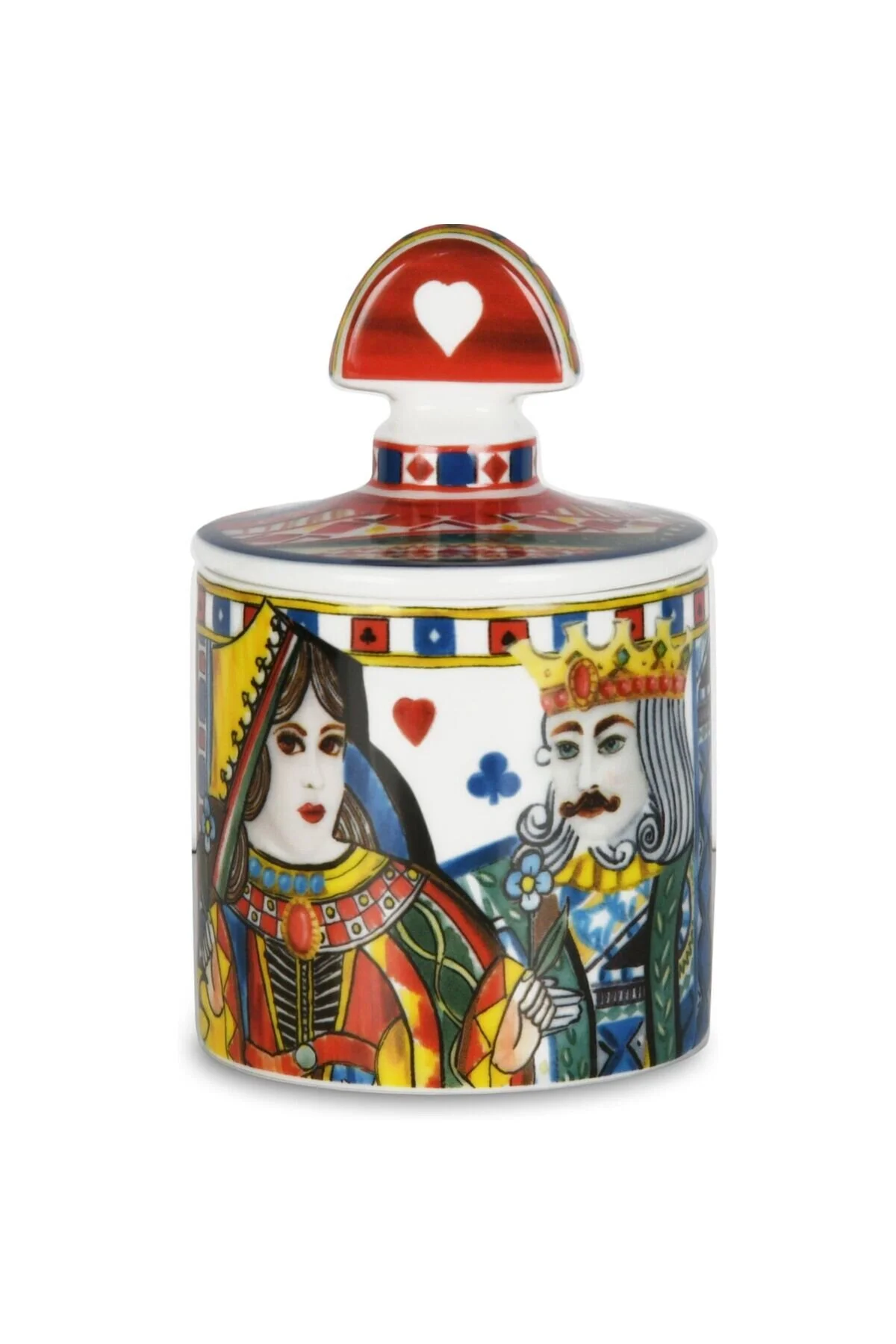 جعبه ذخیره‌سازی BACI MILANO REGINA RED BLUE PORCELAIN CUBE BOX 11 سانتی متر CAN1.REG01 Baci Milano