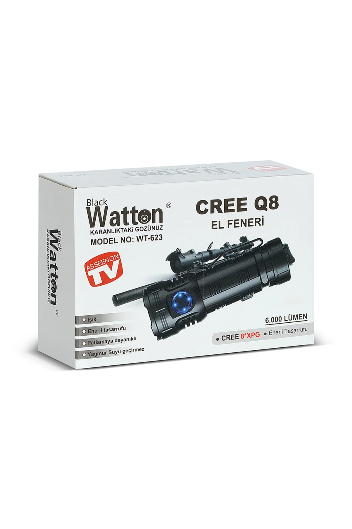 چراغ قوه CREE Q8 XQG 8+1 LED شارژ WT 623 Skygo