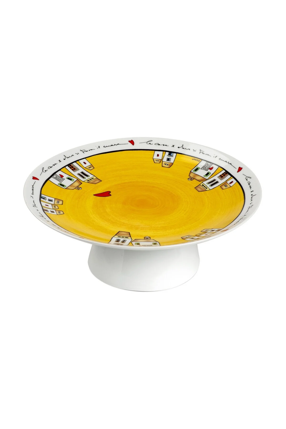 بشقاب کیک LE CASETTE ایستاده زرد 27X10 سانتی متر Egan Italy