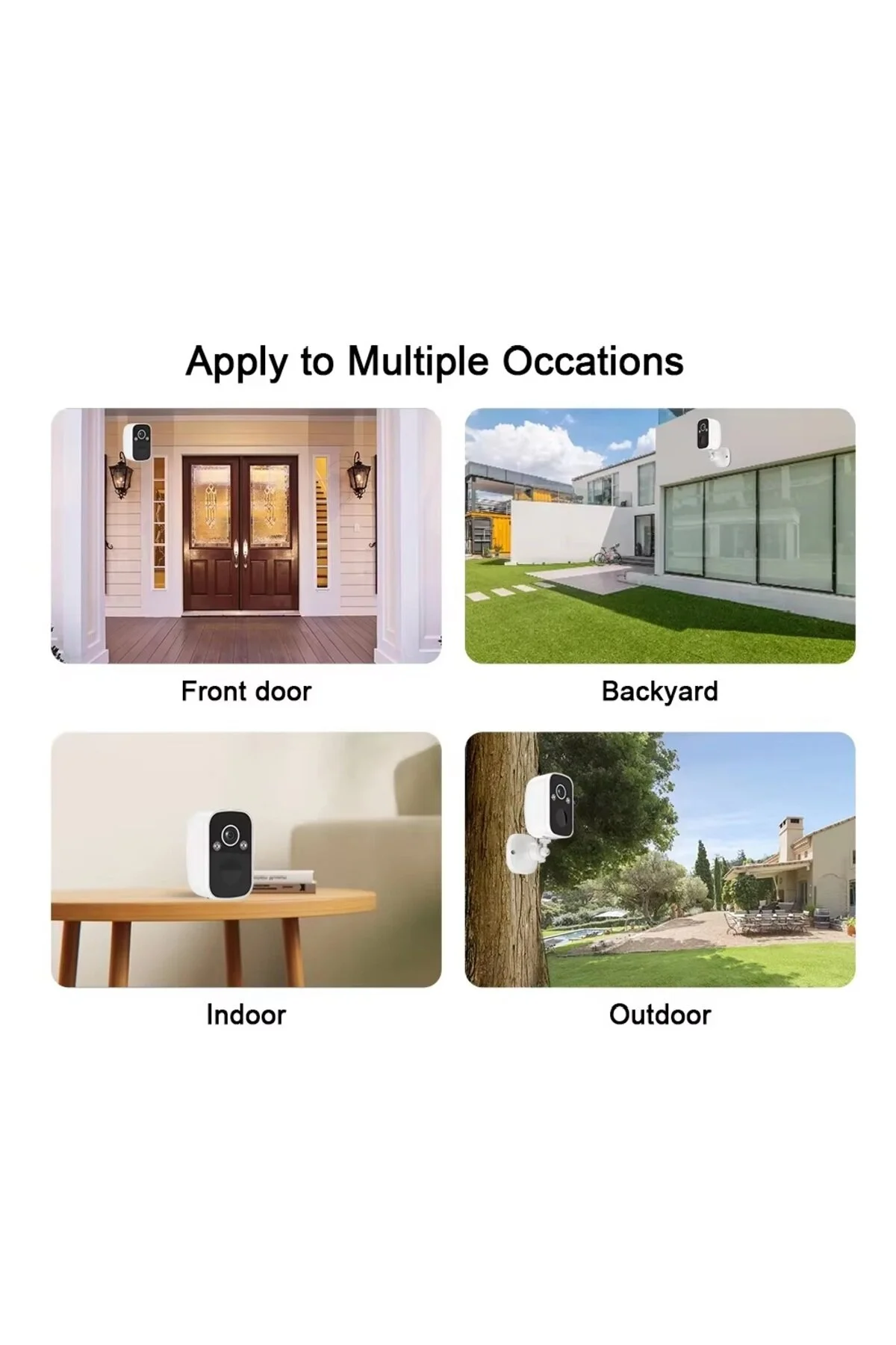 دوربین امنیتی بی‌سیم با آلارم قابل شارژ 2K FULL HD MINI VISION در شب leeways