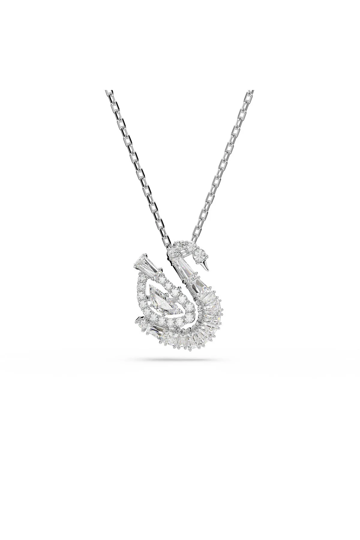 گردنبند زیرکون قو برش های مخلوط قوها سفید سواروسکی اورجینال Swarovski