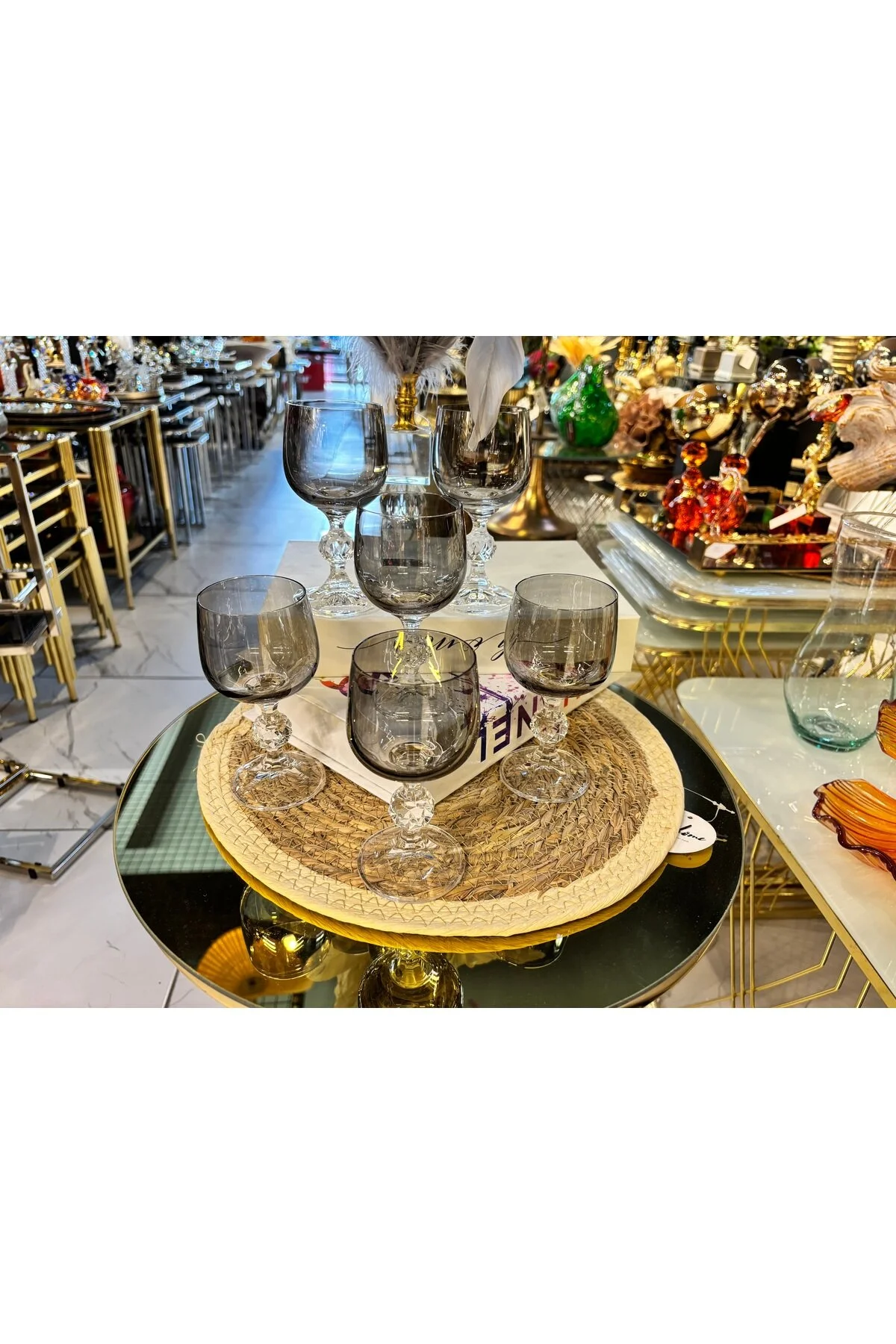 لیوان پایه‌دار گلاس قهوه کریستال BOHEMIA و همچنین شیشه Masal Home