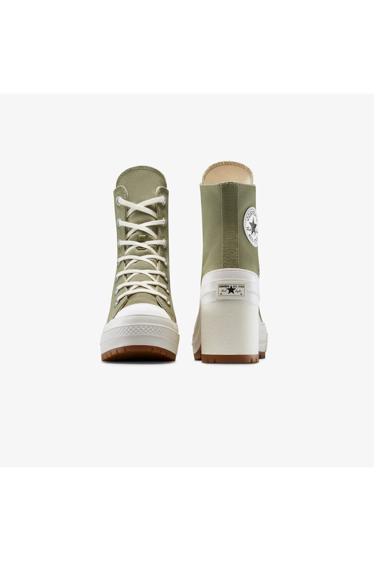اسنیکر کفش کتانی خاکی زنانه با پلتفرم چاک 70 د لوکس کانورس Converse
