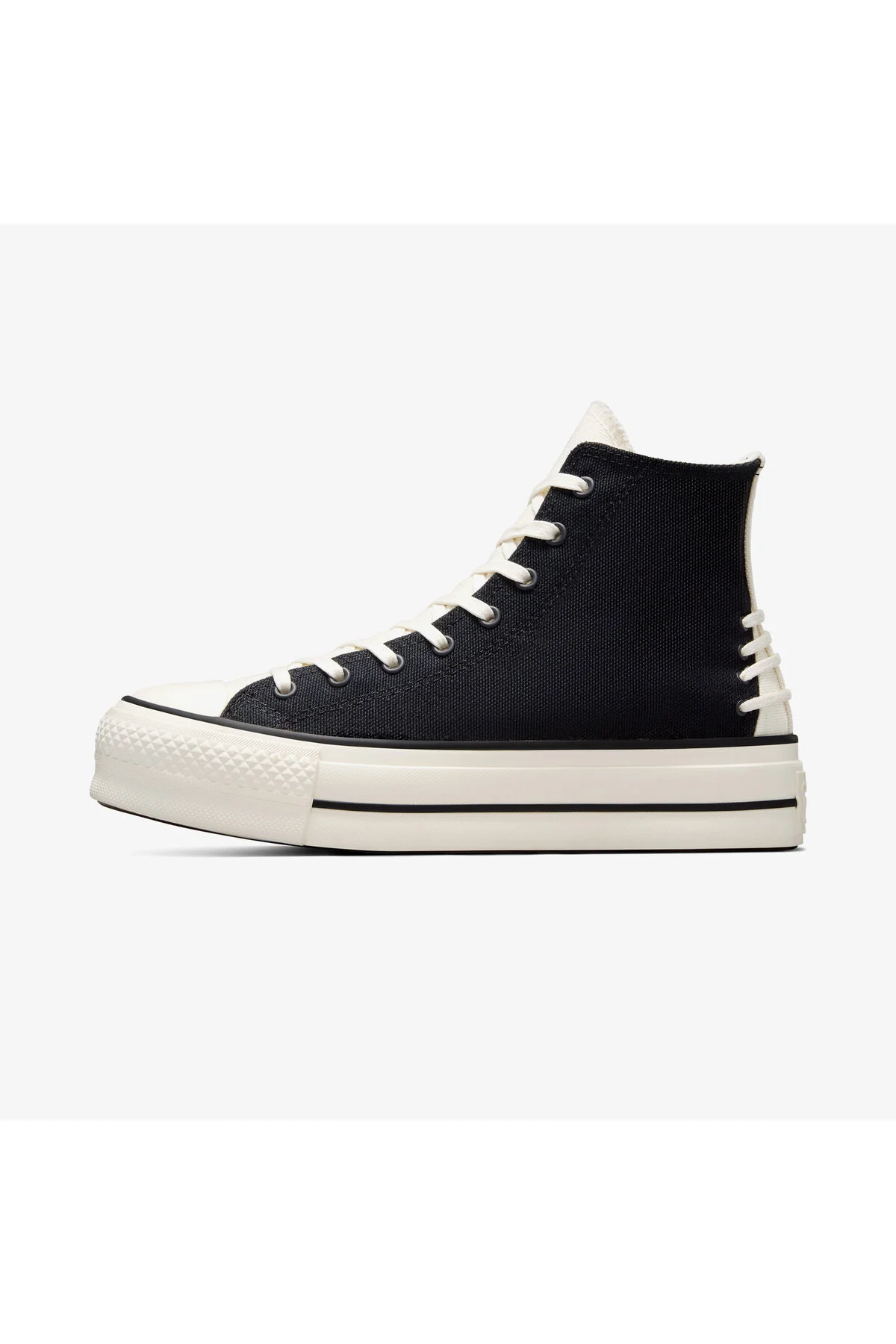 اسنیکر کفش کتانی مشکی پلت فرم زنانه CHUCK TAYLOR ALL STAR CRAFTED LACES LIFT کانورس Converse