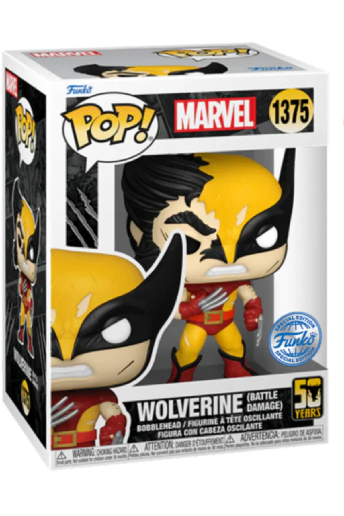 فیگور پاپ مارول ولورین آسیب نبرد 1375 Funko