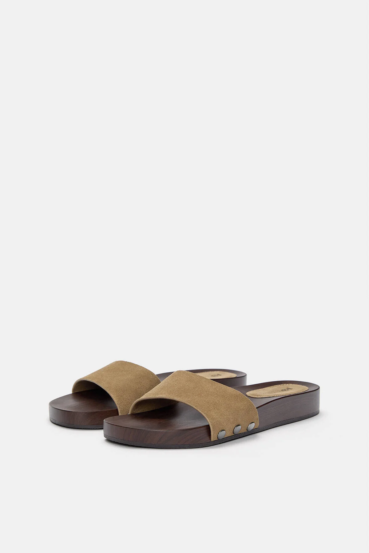 صندل زنانه های چرمی مسطح پول اند بیر Pull & Bear