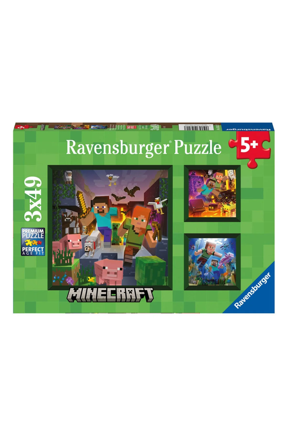 پازل ها و یاپبوزهای کودک 3x49 تکه Minecraft 056217 RPK056217 RAVENSBURGER