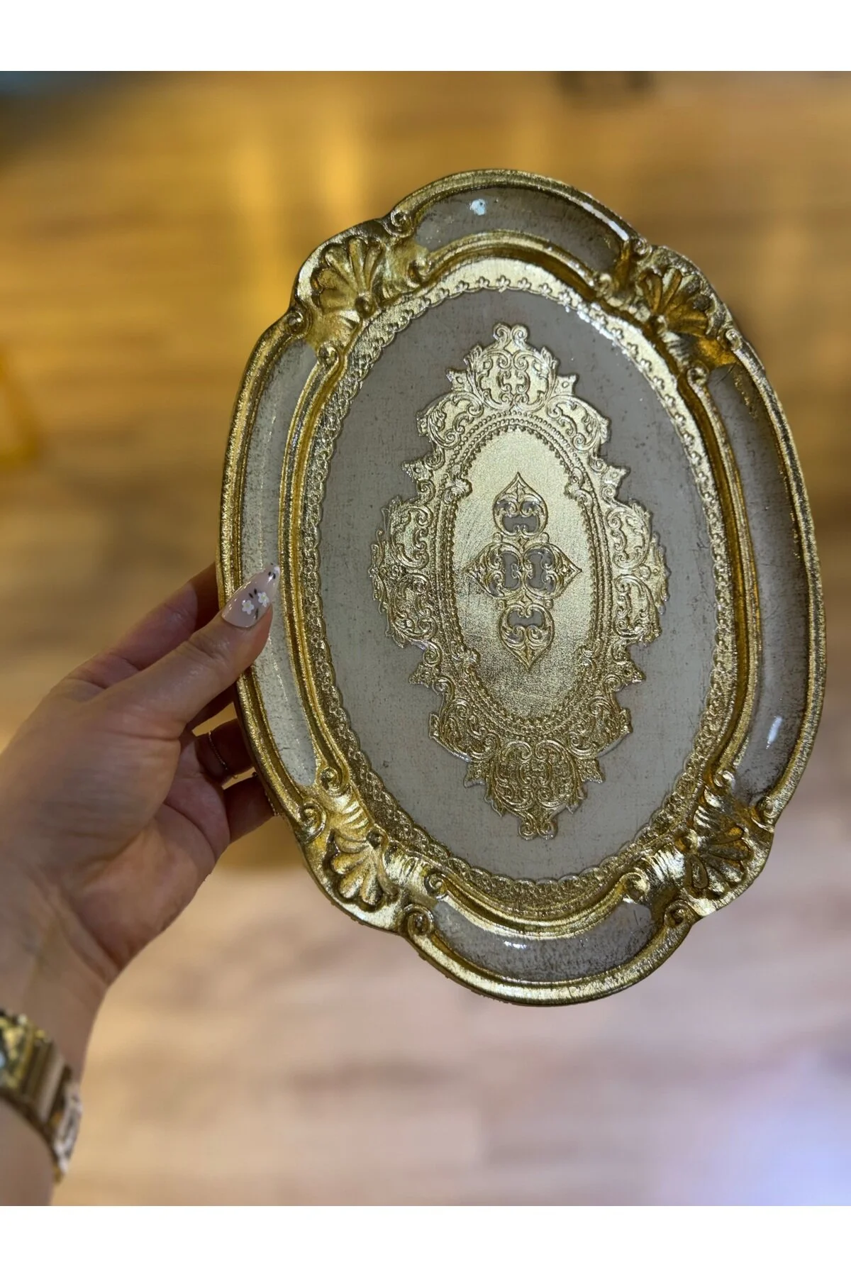 سینی ESTERHOMEDECOR 6 SINGLE تک گل سرخ ارائه مستطیل شکل 30 سانتی متر MASI masi