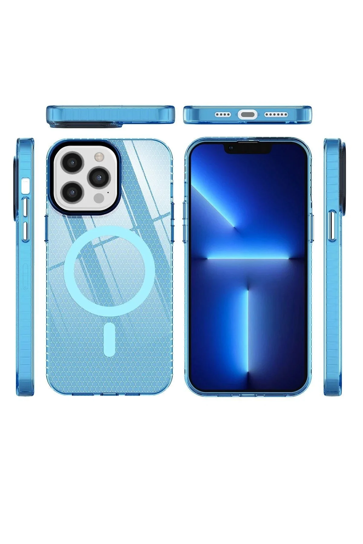 کاور و قاب IPHONE 12 PRO MAX CASE BETA MAGNETICAFE SILICONE آبی Akman