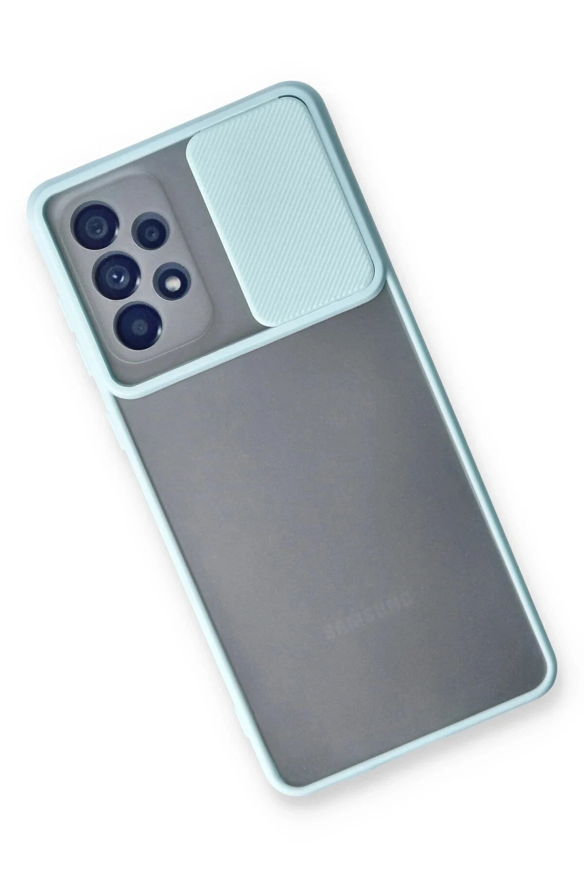 کاور و قاب SAMSUNG GALAXY A53 5G CASE PALM FROSTED CAMERA SLIDER سیلیکون فیروزه VB2378 CepteToptan