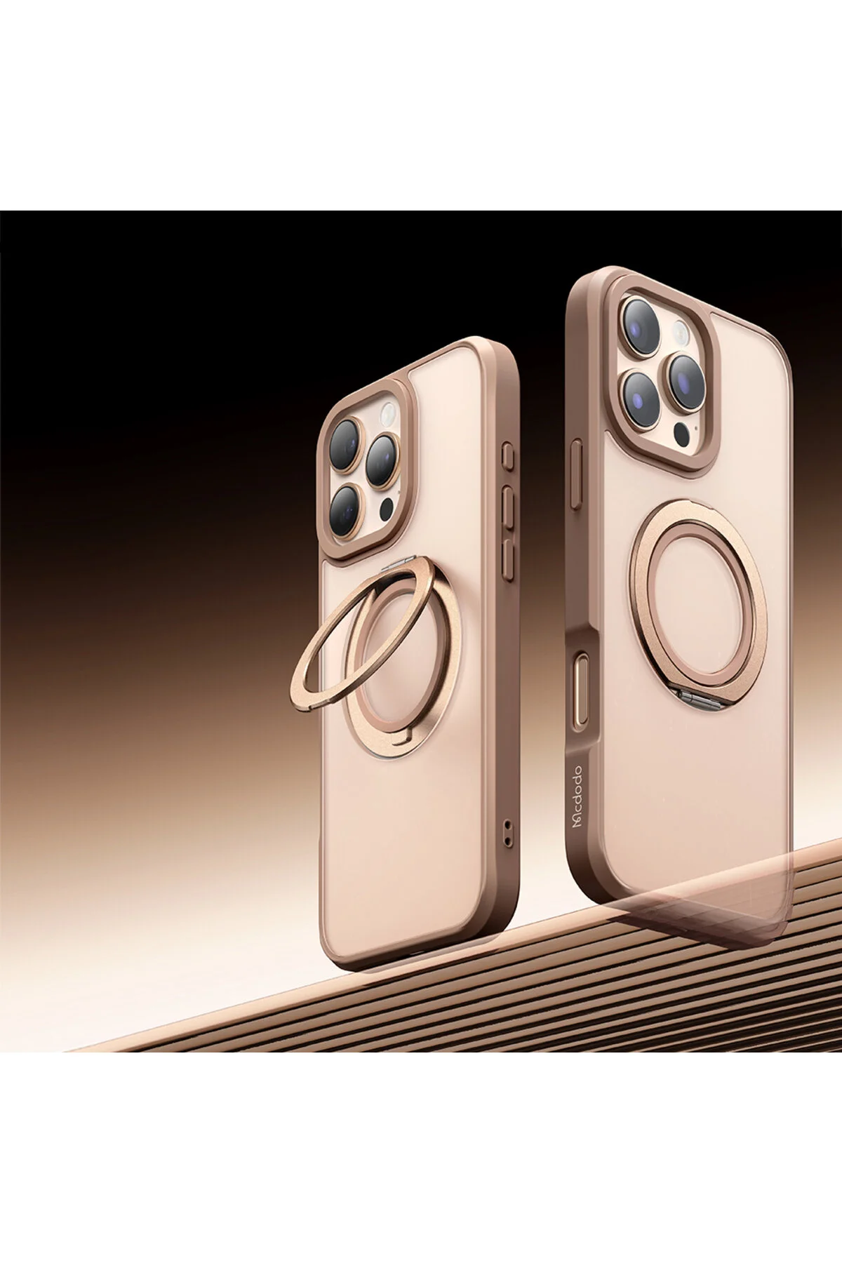 کاور و قاب پوشش تیتانیوم MAGSAFE TITANIUM PC 4935 IPHONE 16 PRO MAX RING STAND Mcdodo