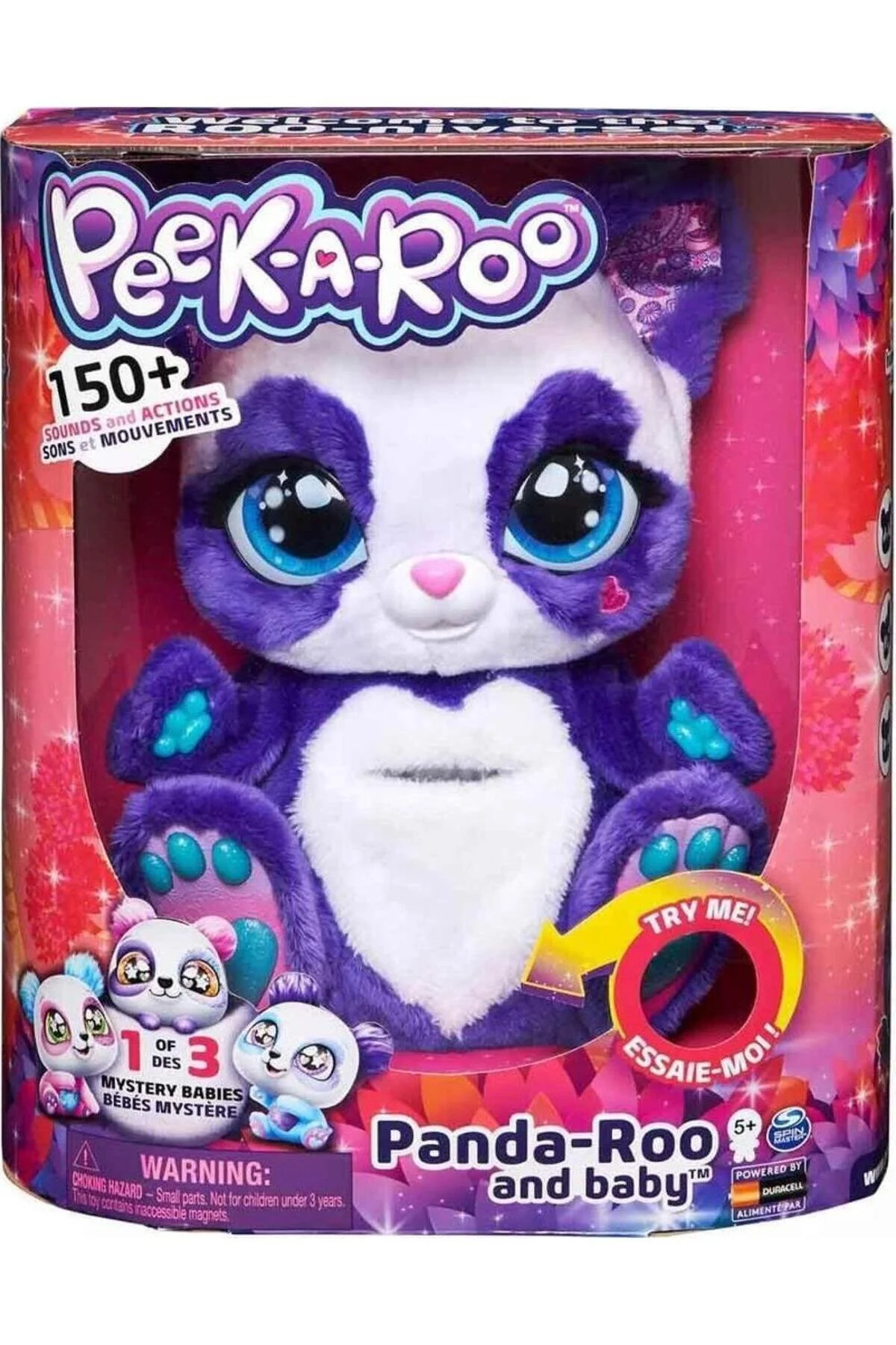 اسباب بازی های پشمی تعاملی مخمل خواب دار پاندا PEEK A ROO GIOCHI PREZIOSI