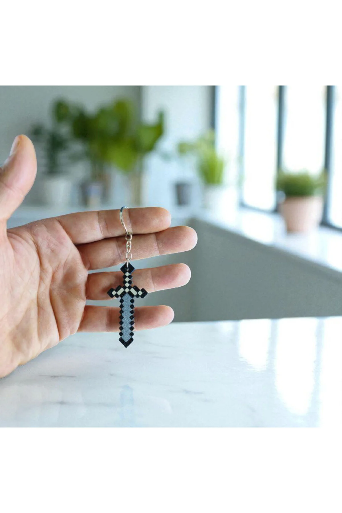 MINECRAFT SWORD KEYCHAIN – PIXEL FIGURE | لوازم جانبی پرینت سه بعدی گیمر multiogz