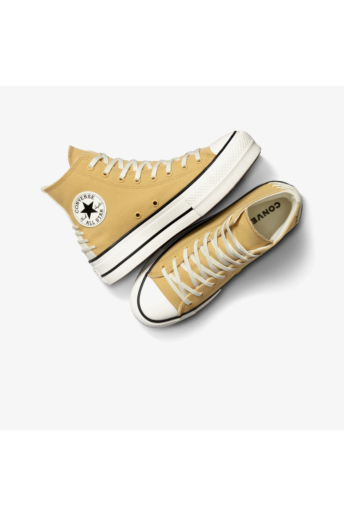 اسنیکر کفش کتانی پلت فرم سفید یونیسکس با توری بالابر آل استار چاک تیلور کانورس Converse