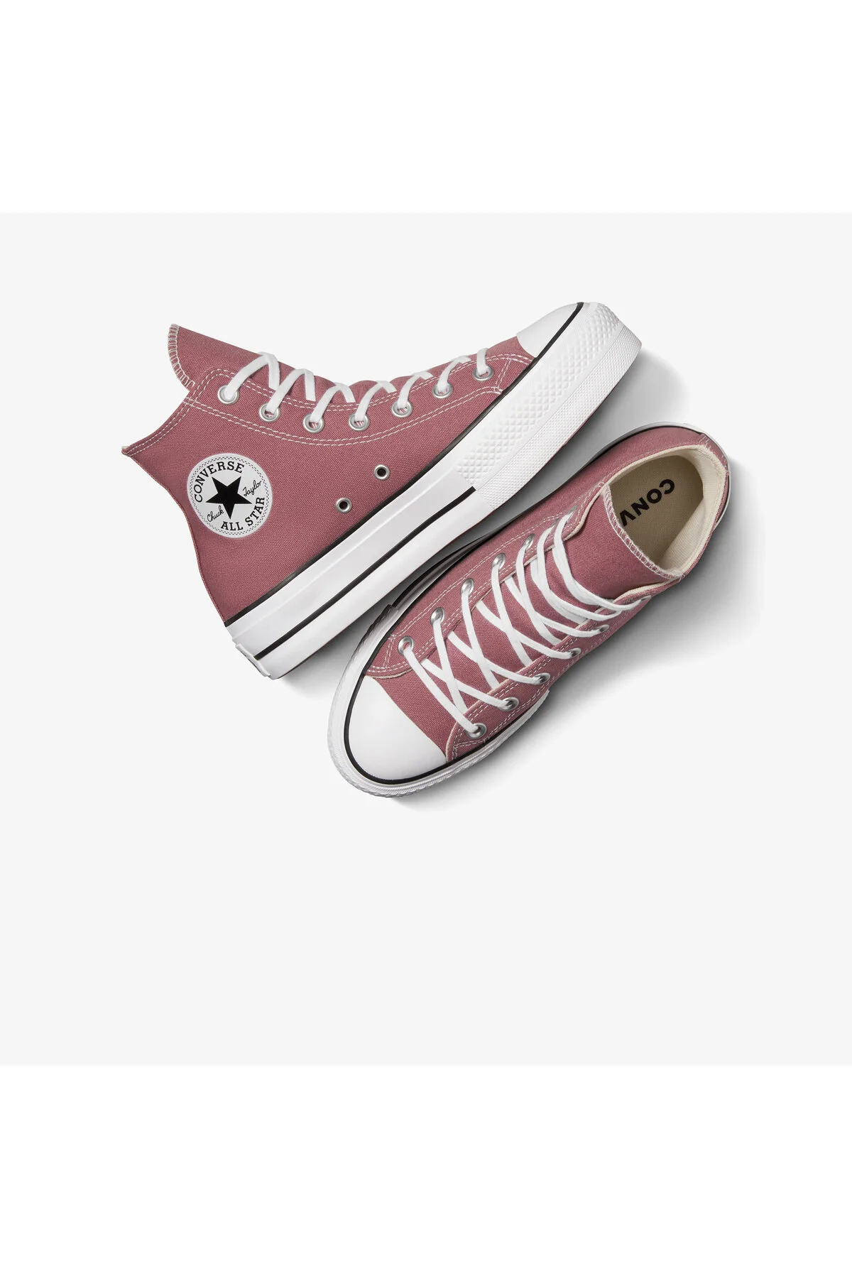 اسنیکر کفش کتانی پلتفرم صورتی یونیسکس چاک تیلور ALL STAR LIFT کانورس Converse