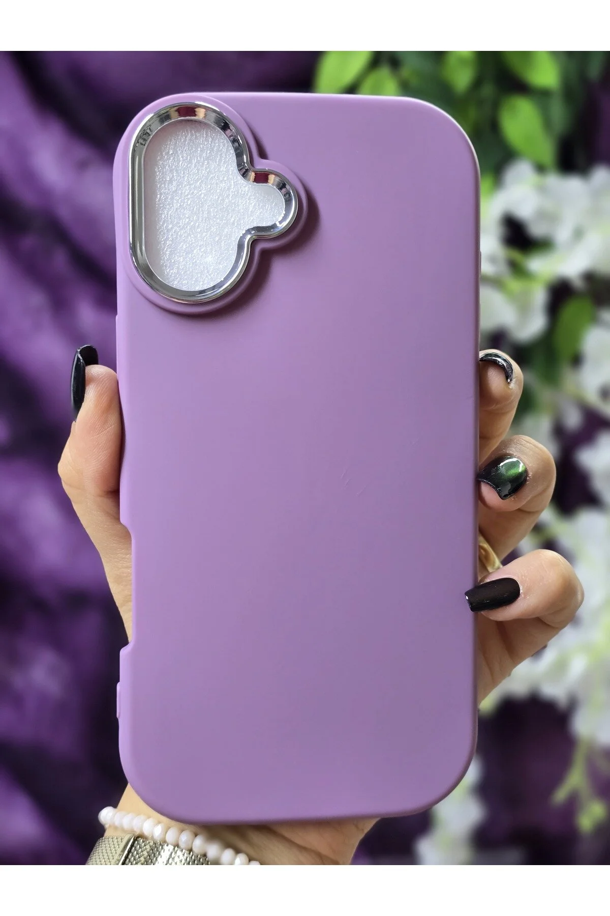 کاور و قاب سیلیکونی بنفش مات با دوربین فلزی سازگار IPHONE 16 Magic Ring