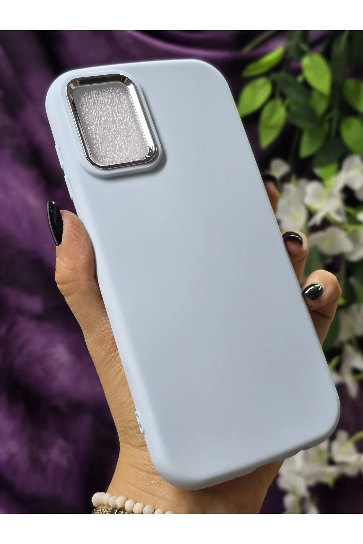 کاور و قاب سیلیکونی مات BABY BLUE با دوربین فلزی سازگار SAMSUNG GALAXY A71 Magic Ring