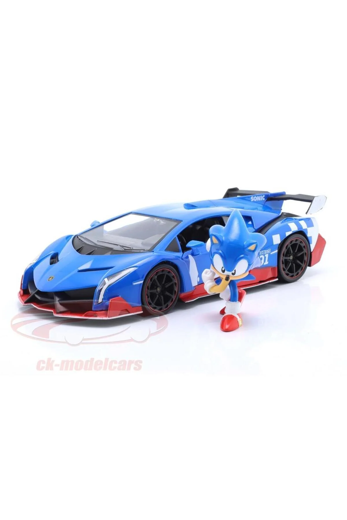 ماشین اسباب بازی SONIC FIGURE & LAMBORGHINI VENENO 1:24 253255082 Jada