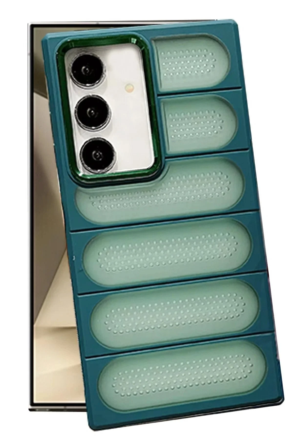 کاور و قاب سیلیکونی SAMSUNG GALAXY S24 PLUS AIRMAX سبز تیره Akman