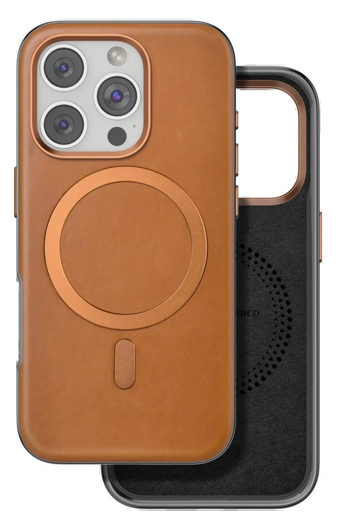 کاور و قاب IPHONE 16 PRO MAX PUSKAS MAGSAFE COVER قهوه ای روشن FTH7380 NexGen