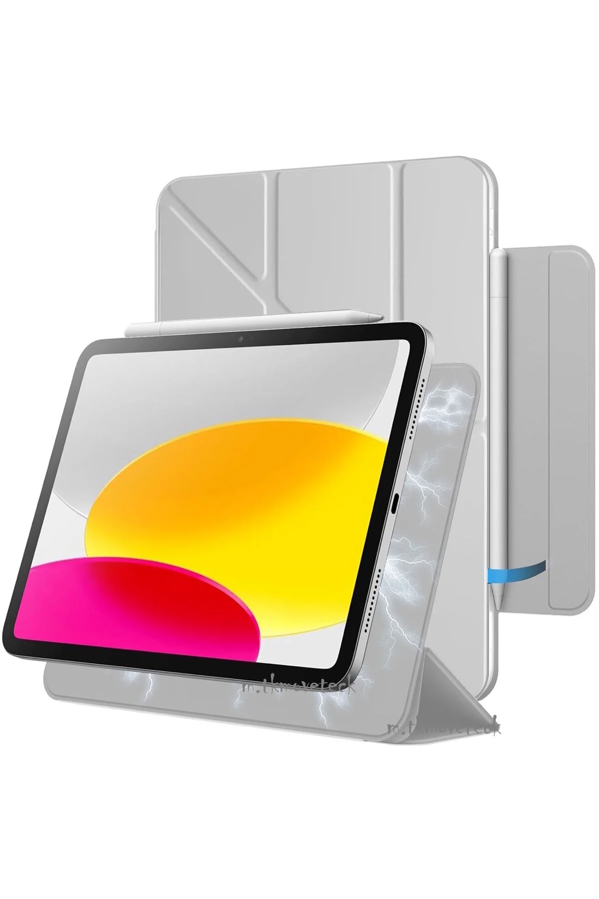 قاب تبلت مدل Magic Slim برای Galaxy Tab S9 Fe و S10 Fe و S10 Lite با رنگ خاکستری m.tk moveteck