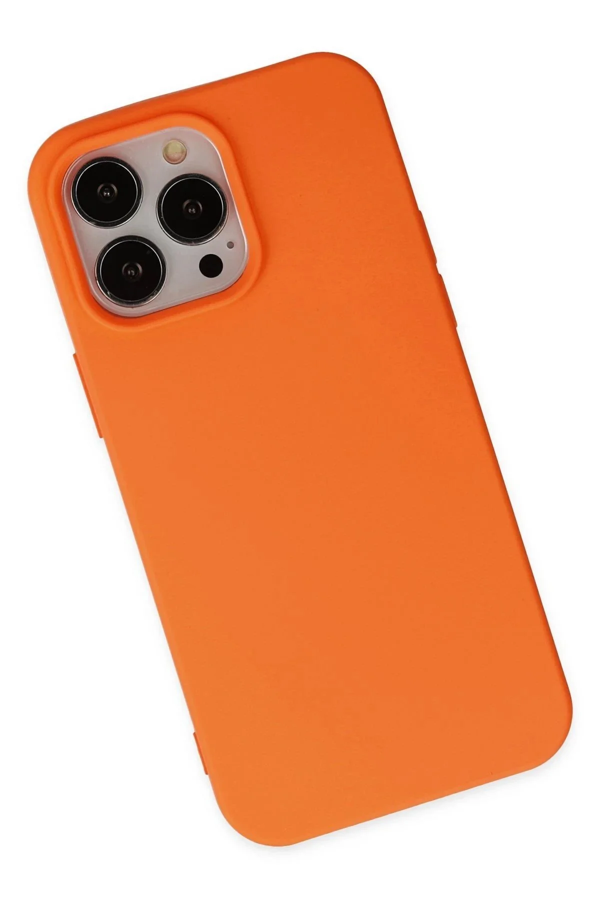 کاور و قاب IPHONE 14 PRO MAX CASE NANO VELVET سیلیکون داخل نارنجی Akman