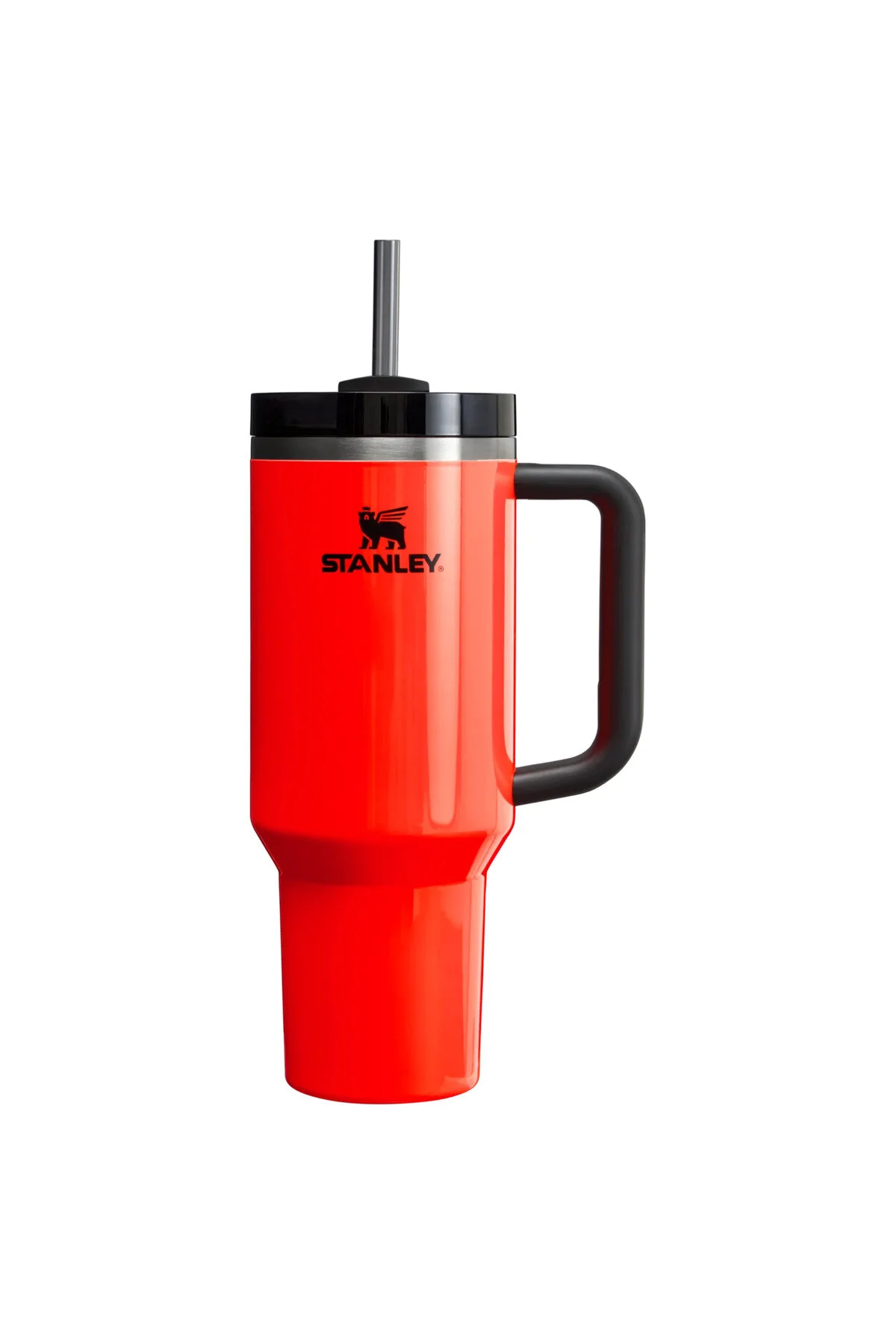 فلاسک NEON QUENCHER H2.0 FLOWSTATE™ TUMBLER 40 OZ | قمقمه نئون نارنجی با نی 1.18 لیتری استنلی Stanley