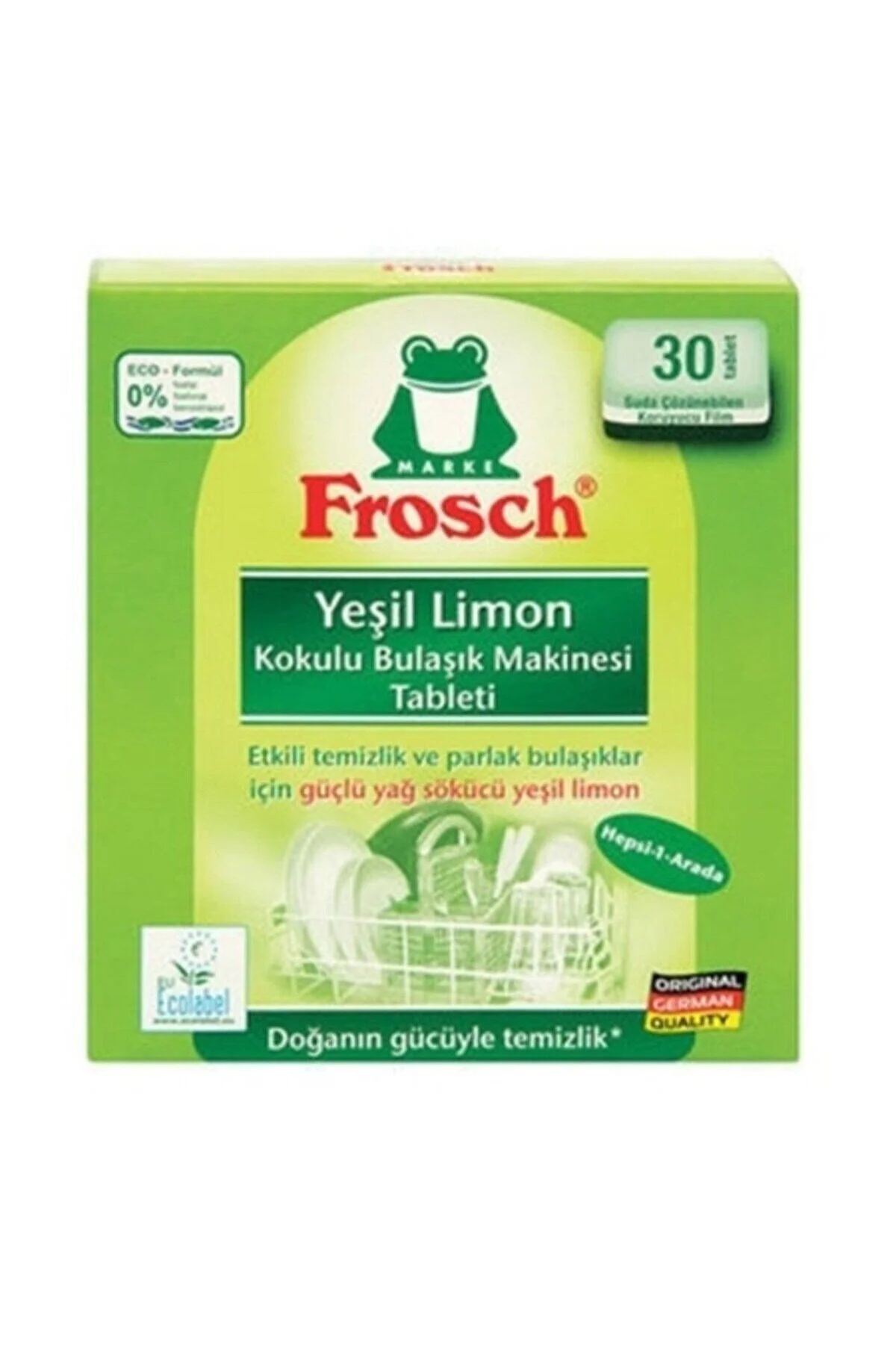 قرص و پودر ماشین ظرفشویی مواد شوینده لیمو سبز 30 لو Frosch