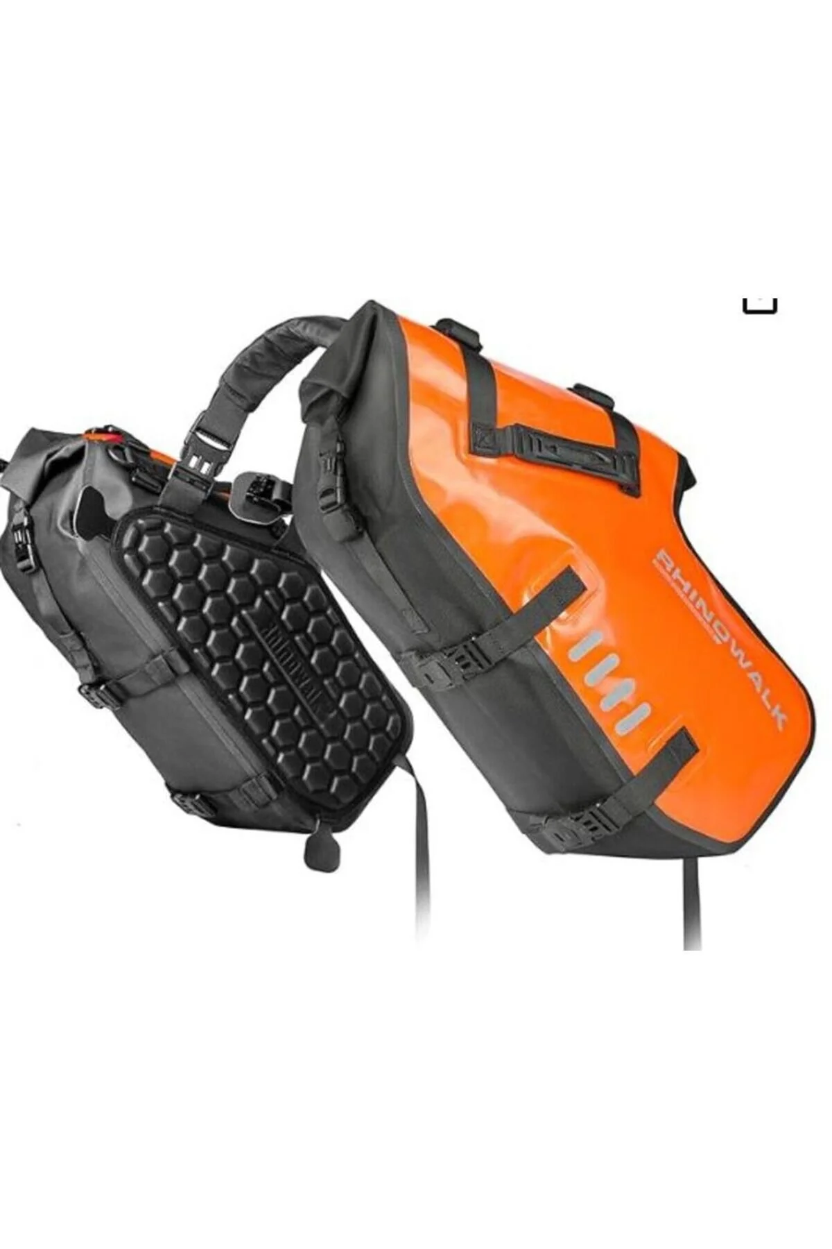 کیف موتورسیکلت کیسه موتور سیکلت ضد آب نارنجی اندازه L 14+14 28LITTER حجم Rhinowalk