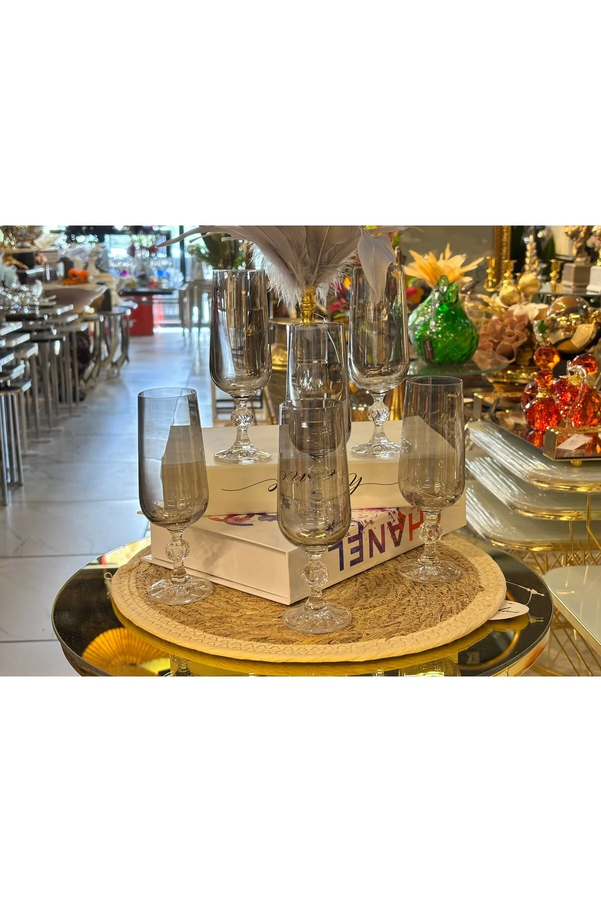 لیوان پایه‌دار گلاس قهوه کریستال BOHEMIA و همچنین شیشه Masal Home