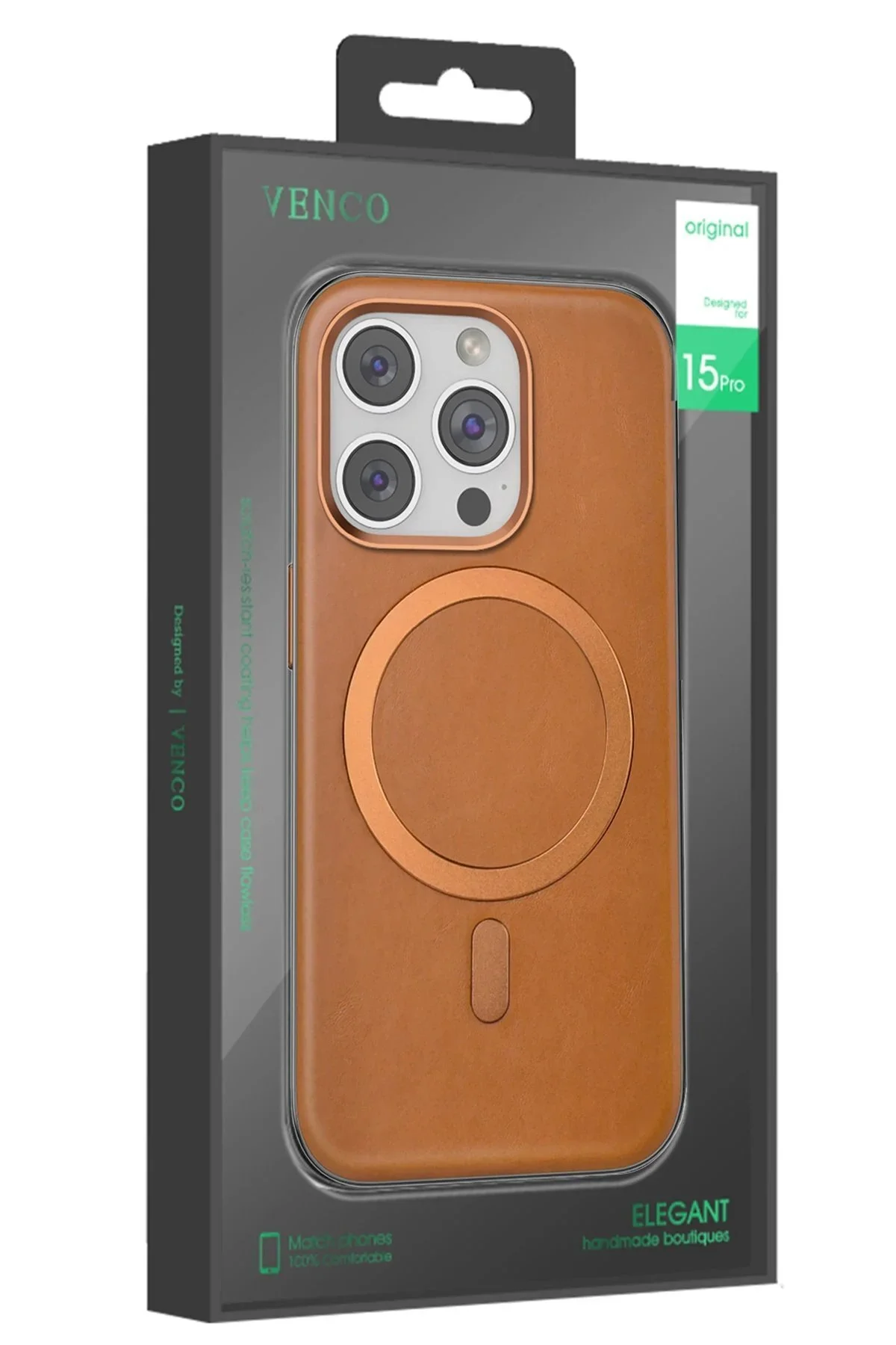 کاور و قاب IPHONE 16 PRO MAX PUSKAS MAGSAFE COVER قهوه ای روشن FTH7380 NexGen