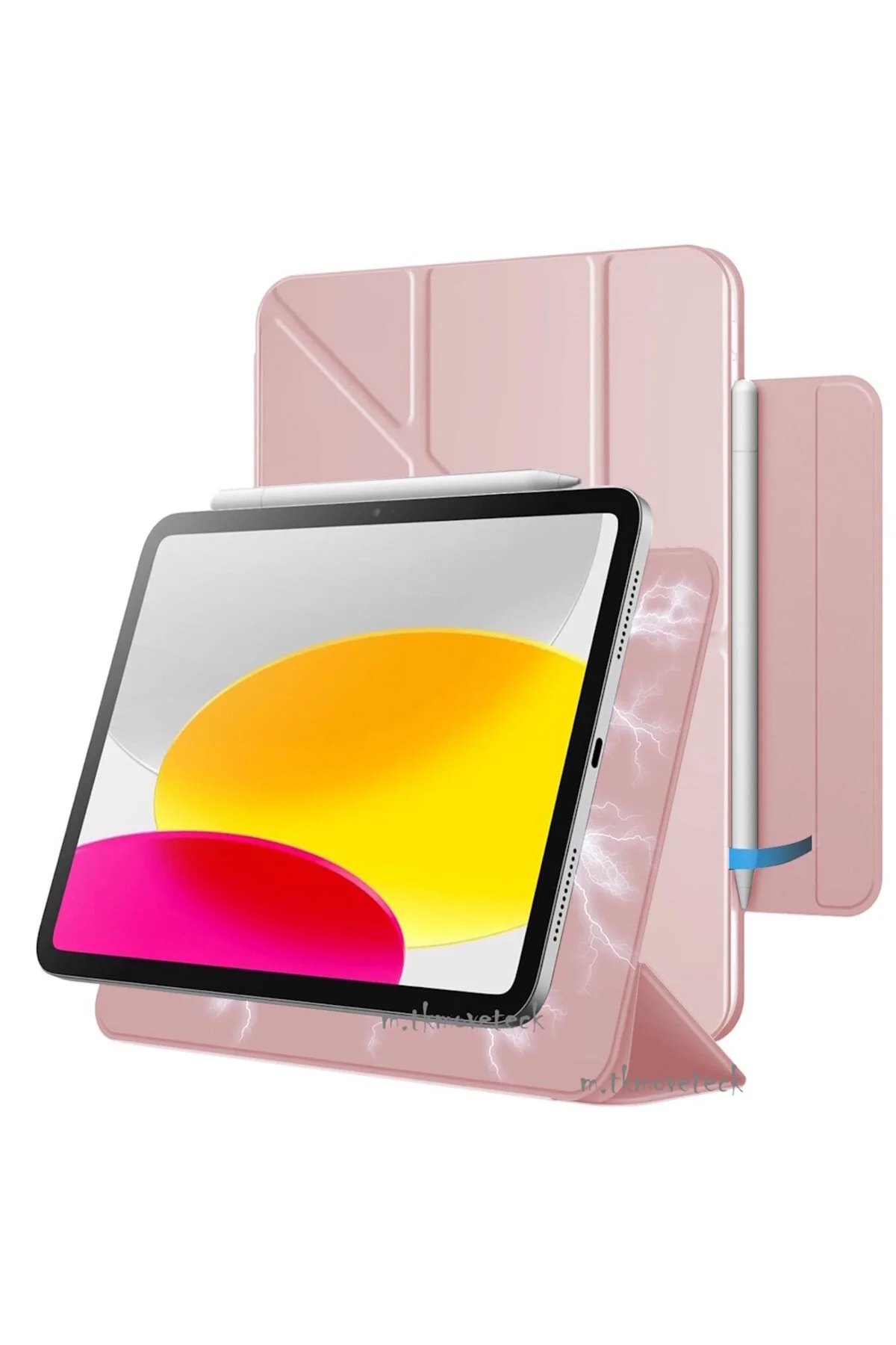 کاور تبلت جادویی باریک با قاب محافظ GALAXY TAB S9 FE S10 LITE 10.9 شکاف قفل برای قلم مغناطیسی مووتک m.tk moveteck