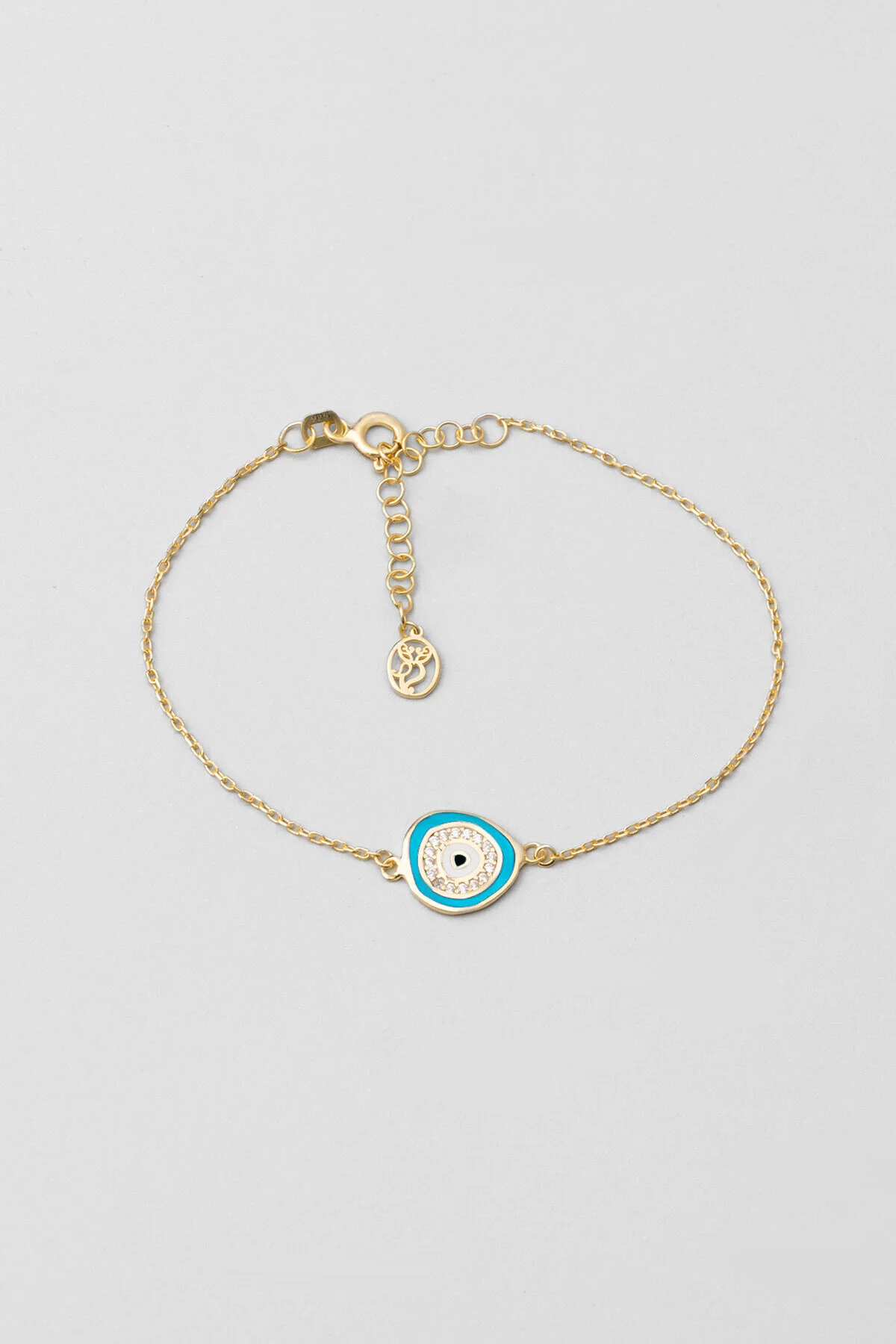 دستبند نقره ای چشم بد با روکش طلای زرد 18 عیار EYE OF HORUS So Chic