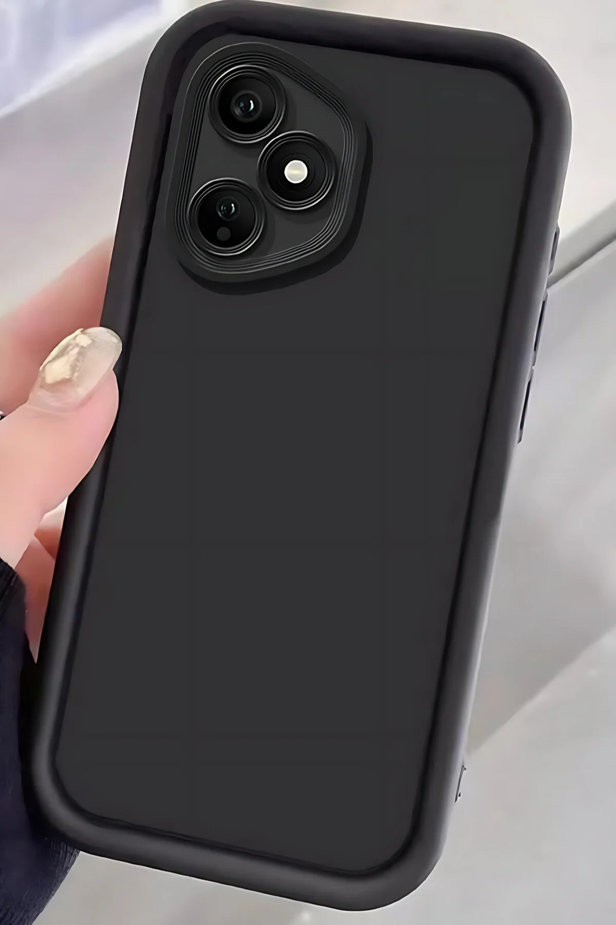 کاور و قاب پوشش محافظ سیلیکونی مشکی ضد ضربه با بافت نرم دوربین HONOR 400 5G Fibaks
