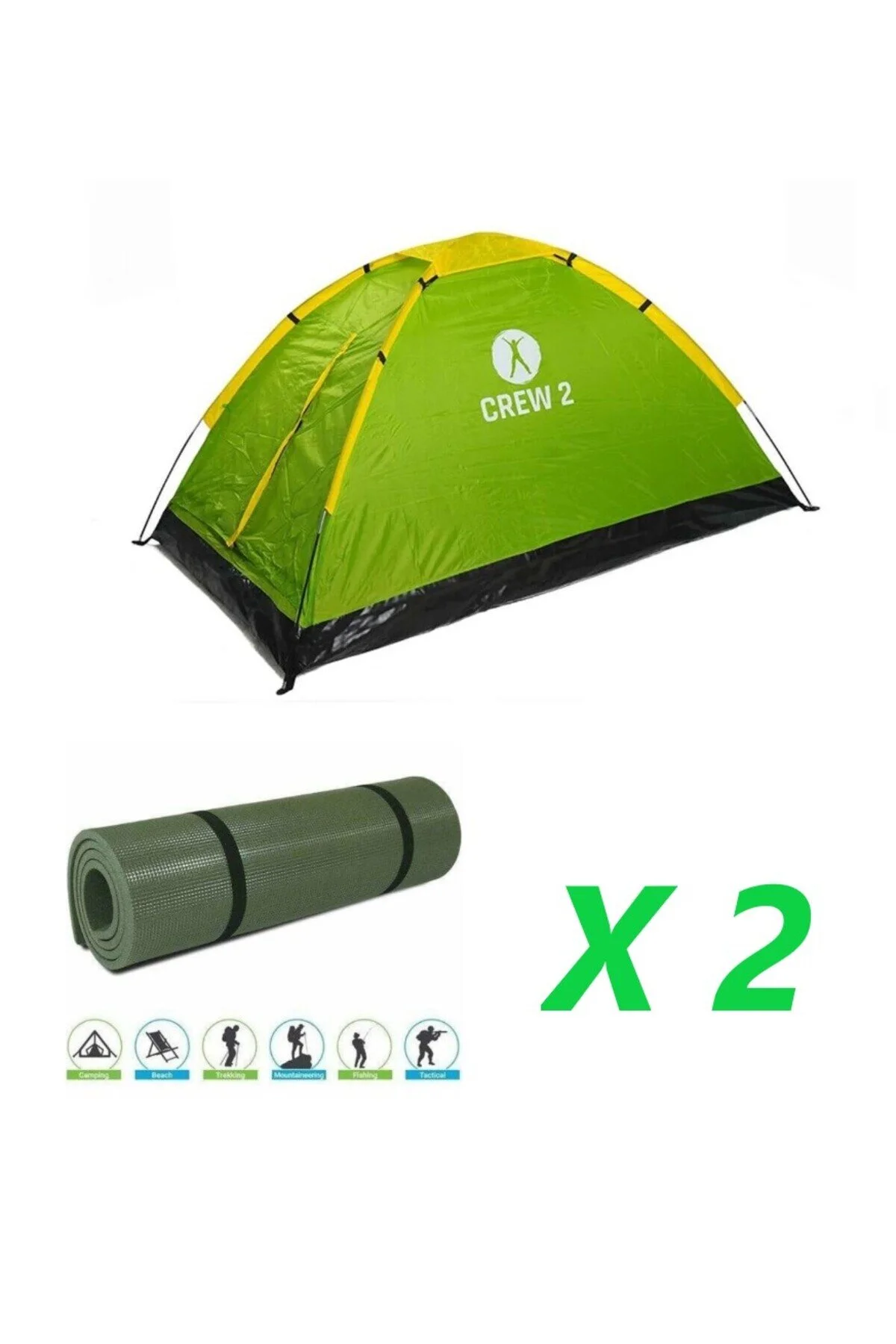 چادر تشک کمپینگ UPLAND CREW 2 TENT PERSON PIECES Halbart