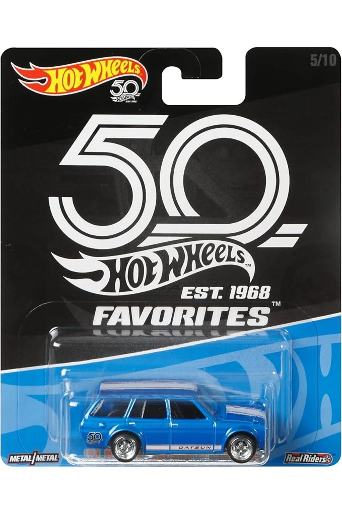 ماشین اسباب بازی ویژه پنجاهمین سالگرد پرمیوم 'DATSUN BLUEBIRD 510 WAGON 5 10 FLF36 از ترکیه HOT WHEELS