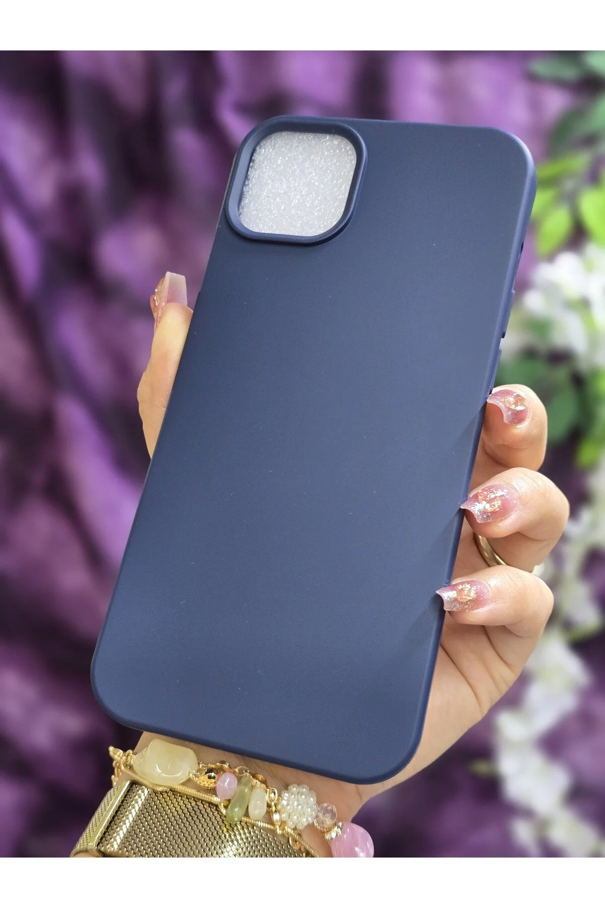کاور و قاب تلفن سیلیکونی سازگار با IPHONE 14 15 مخمل داخلی Magic Ring