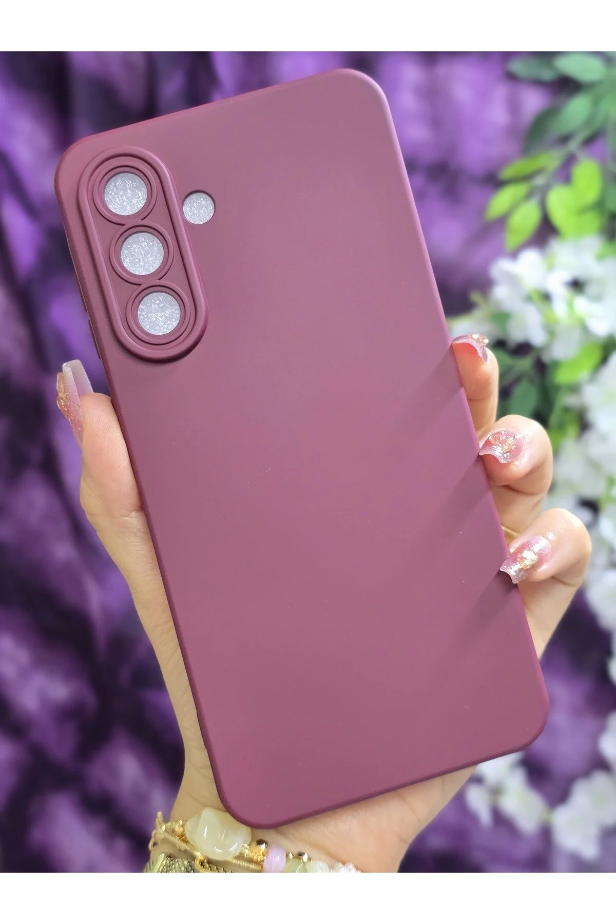 کاور و قاب گوشی SAMSUNG GALAXY A36 مخملی کلارت قرمز سازگار Magic Ring