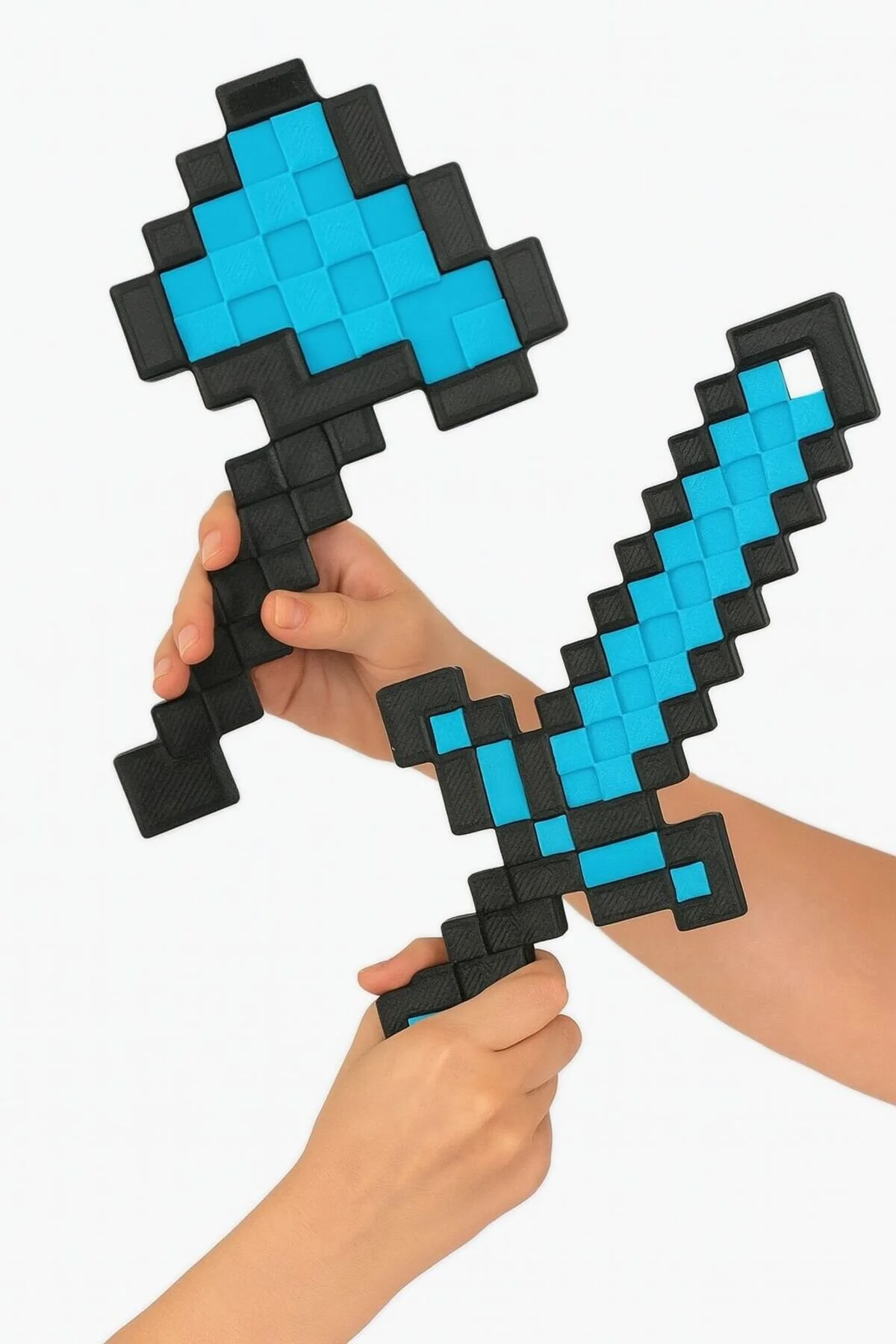 فیگور MINECRAFT SWORD PICKAXE AXE TRIPLE DIAMOND SET 22CM FIGURE Modeltek