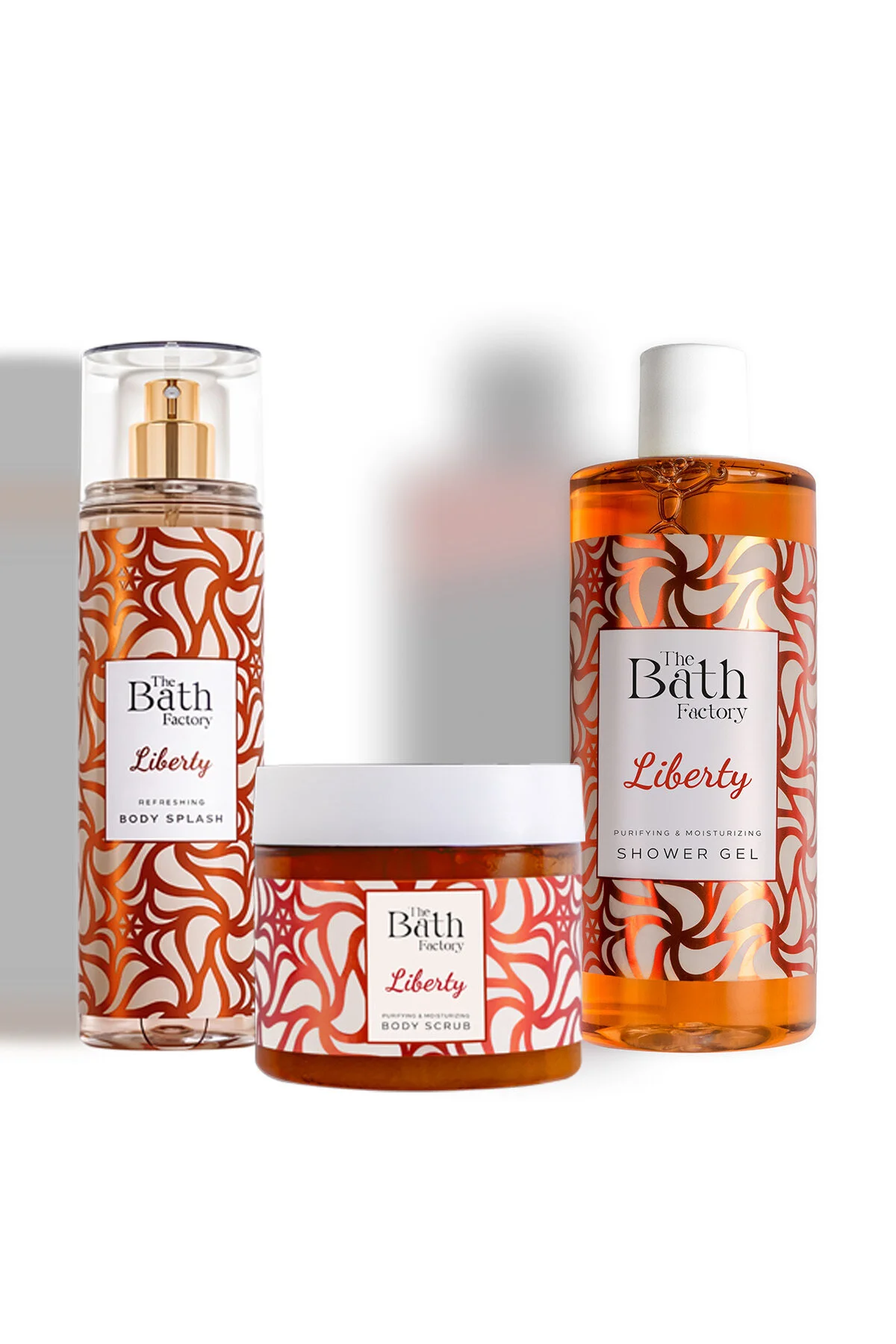 اسکراب بدن ژل دوش آزادی + لایه برداری اسپری THE BATH FACTORY
