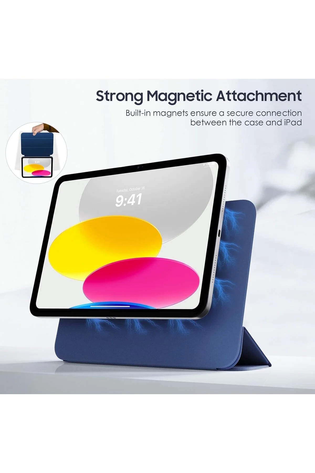 کاور تبلت SAMSUNG GALAXY TAB S9 FE PLUS 12.4 اینچی قاب جادویی سازگار با شکاف قفل برای قلم مغناطیسی m.tk moveteck