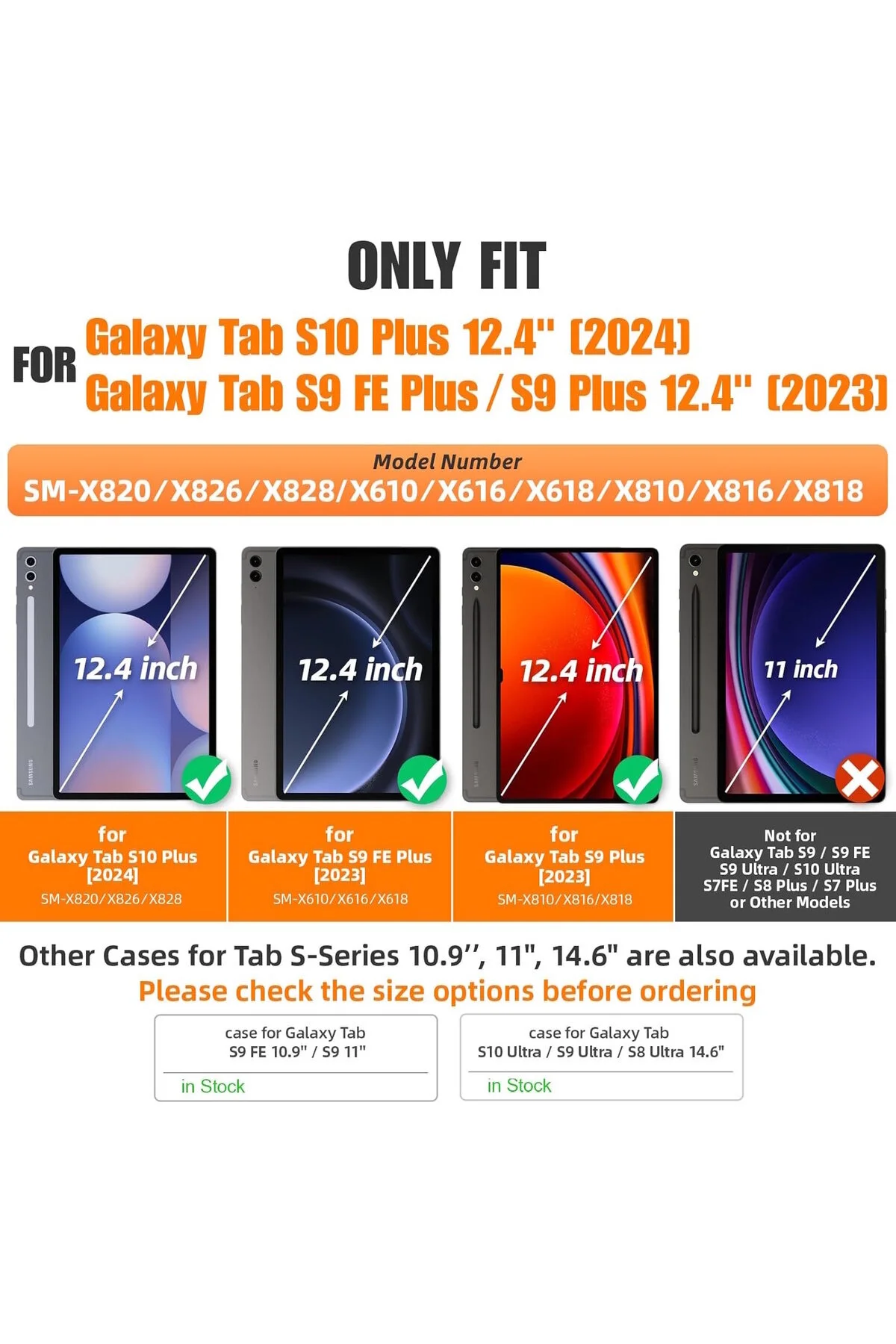 کاور تبلت SAMSUNG GALAXY TAB S9 FE PLUS 12.4 اینچی قاب جادویی سازگار با شکاف قفل برای قلم مغناطیسی m.tk moveteck