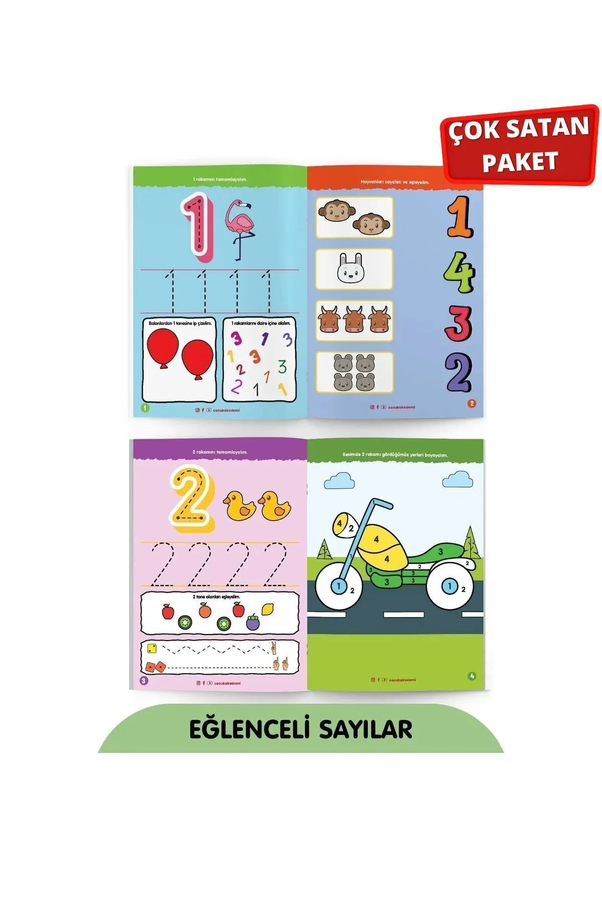 کتاب های فعالیت و آموزشی رویداد محاسبه 16 24 ماه نوشتن سری DELETE SERIES 3 Çocuk Akademi