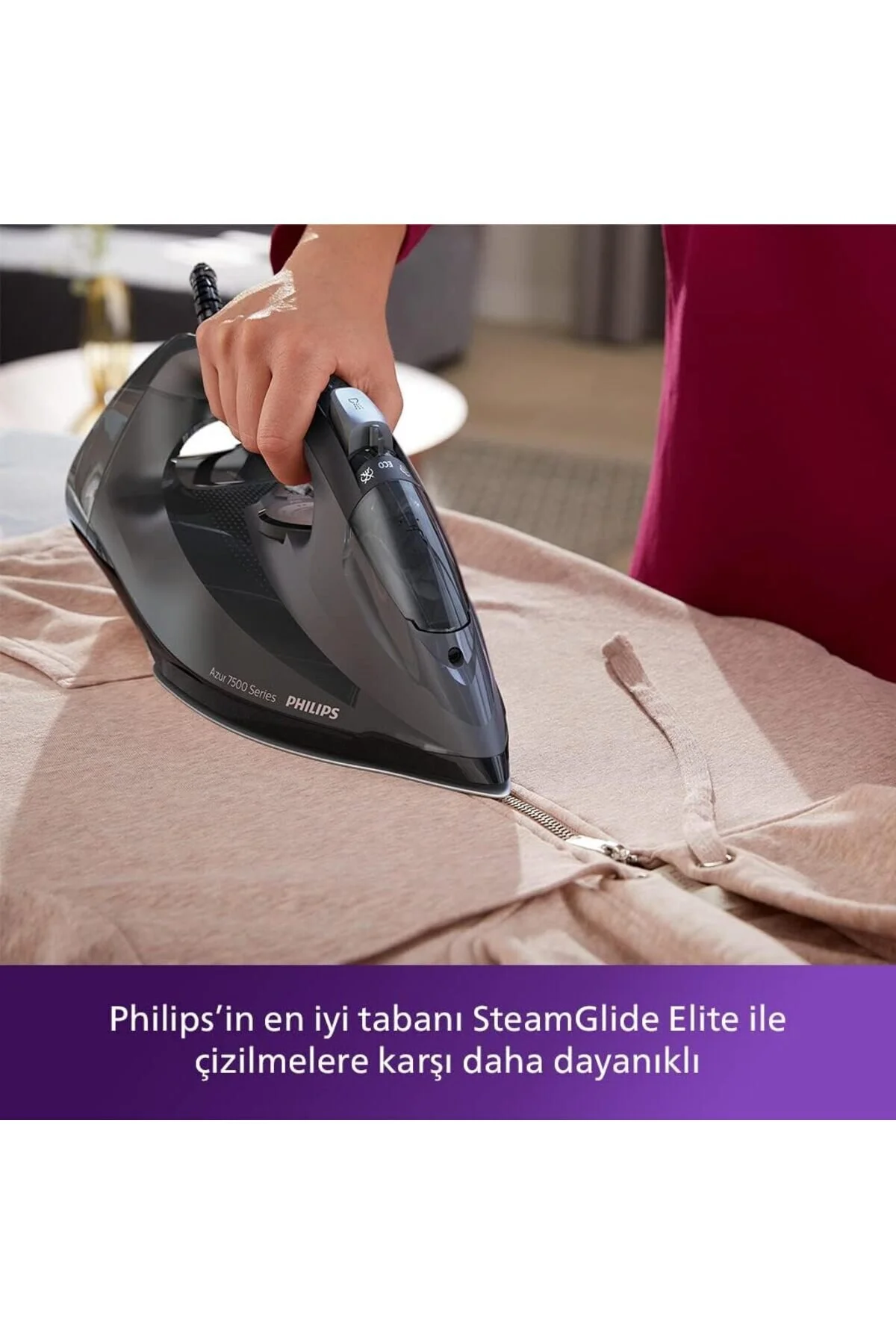 اتو بخار AZUR STEAM IRON 7500 SERIES, 3200W, 55G MIN بخار, 260G SHOCK, DST7511 80 اورجینال Philips