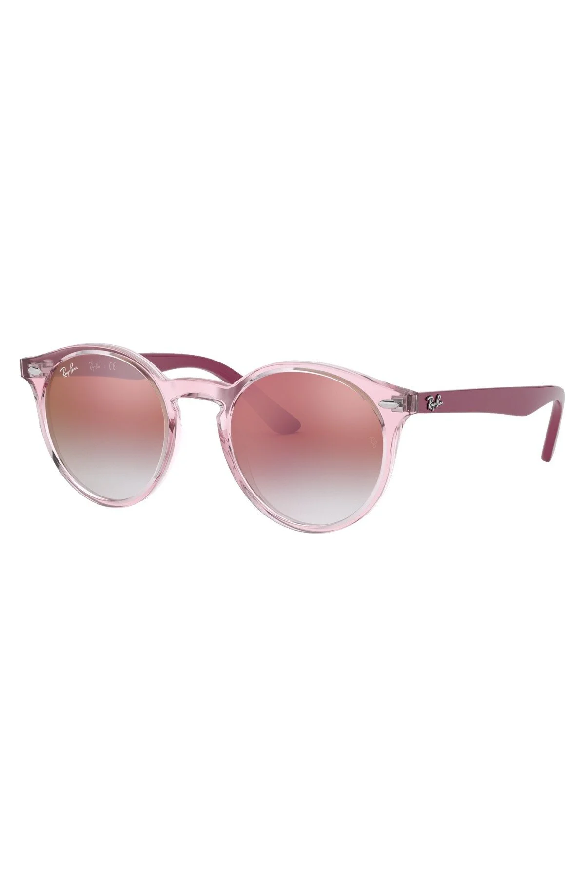 عینک آفتابی استخوانی صورتی شفاف بیضی کودک RJ 44 ری بن Ray-Ban