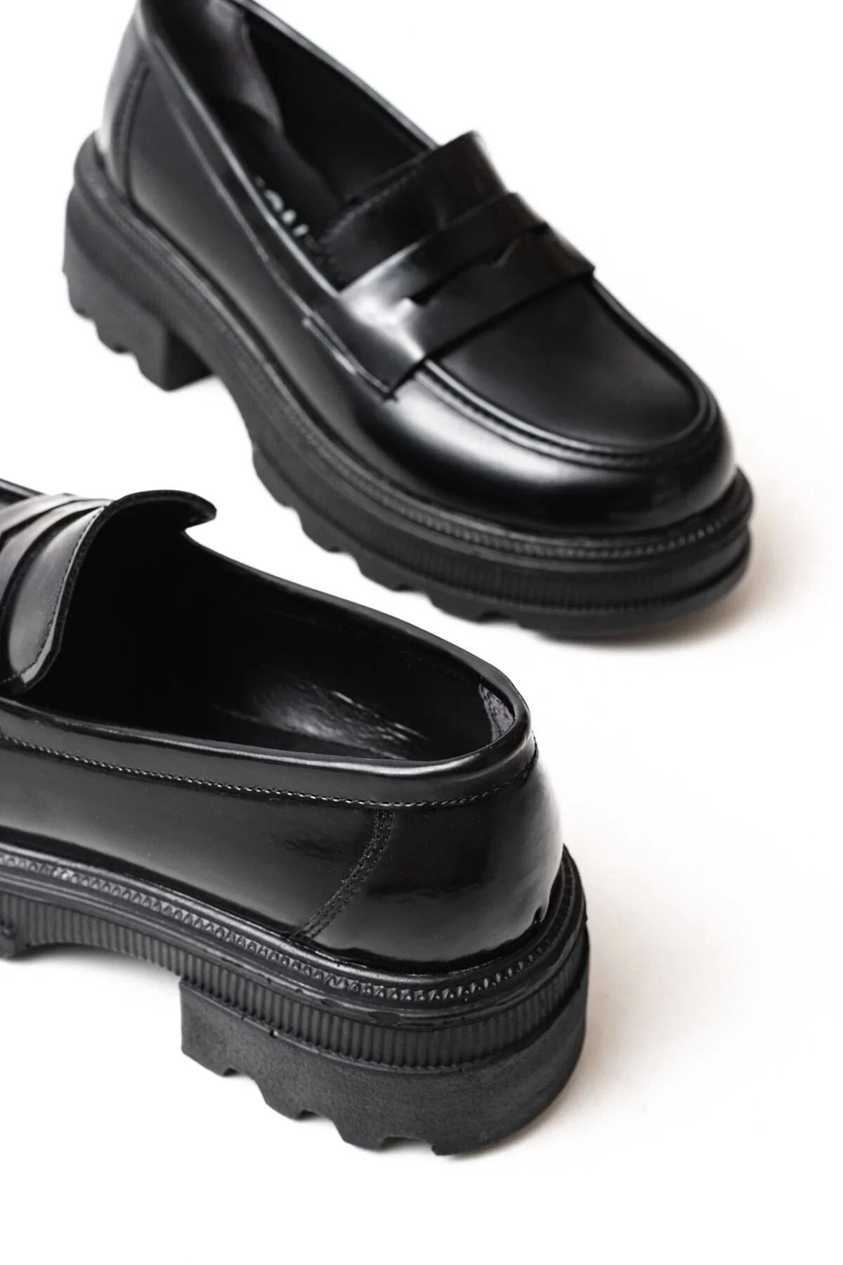 کفش های کلاسیک مردانه و زنانه 746 759 PATENTURE مشکی DAILY STEP LOAFER Genel Markalar