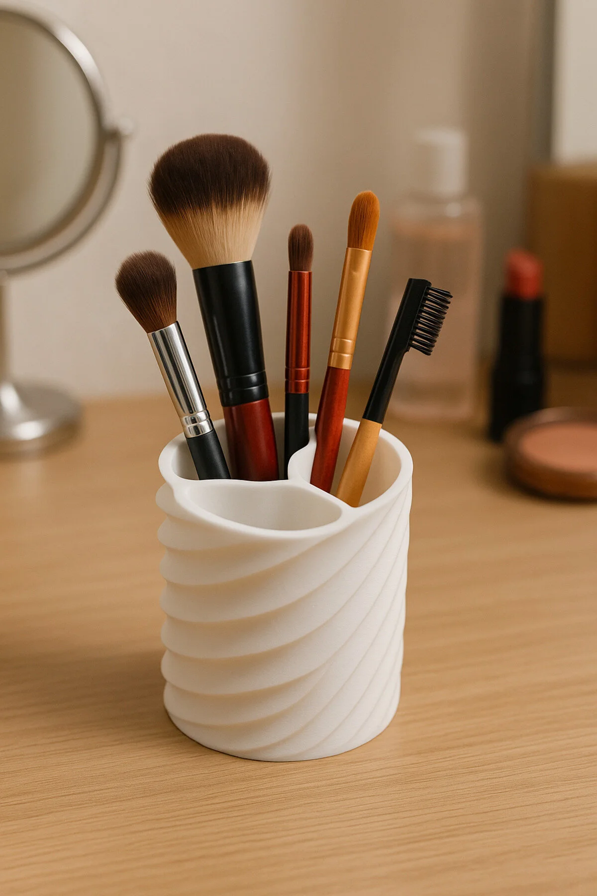 نظم‌دهنده لوازم آرایش و جواهر SPIRAL 3 BOX MAKEUP COMPARUP || نگهدارنده قلم سازمان دهنده جعبه نسخه سه بعدی بادوام KLC Tasarım